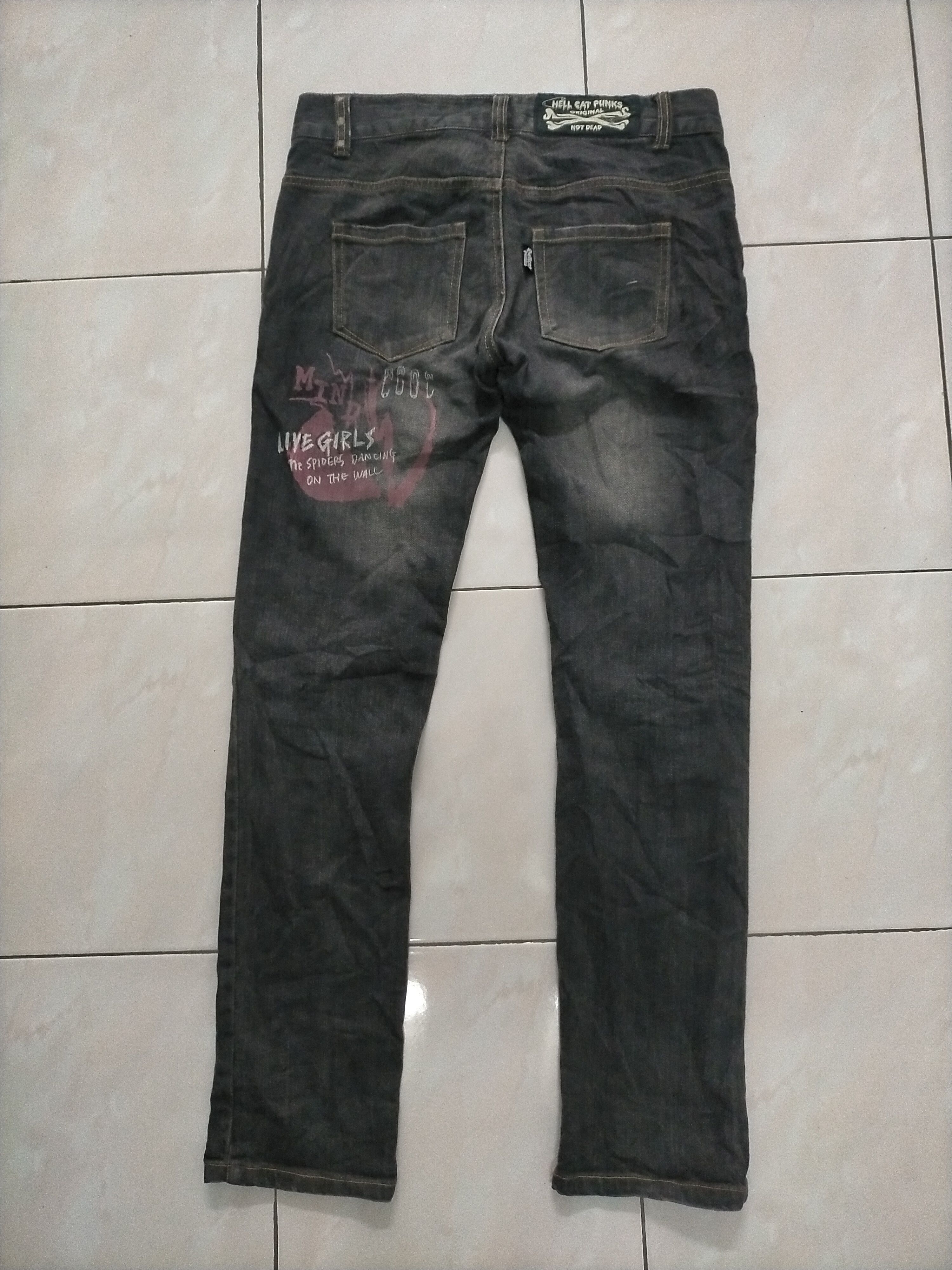 Band Tees Rare Hell Cat Punks Jeans Size US 30 / EU 46 - 4 Thumbnail