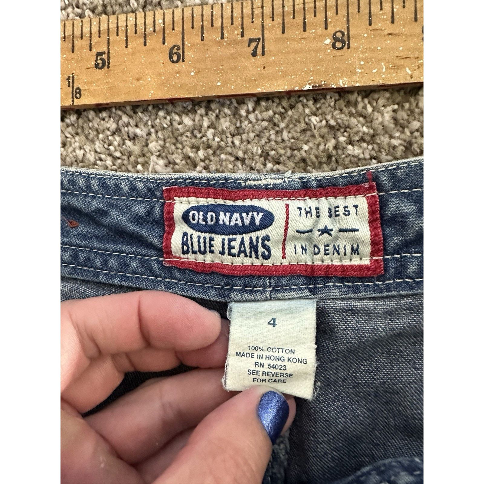 Old Navy Vintage Blue Jeans Womens Y2K Wide Leg Cargo Grunge Sz 4 Size 27" / US 4 / IT 40 - 6 Thumbnail