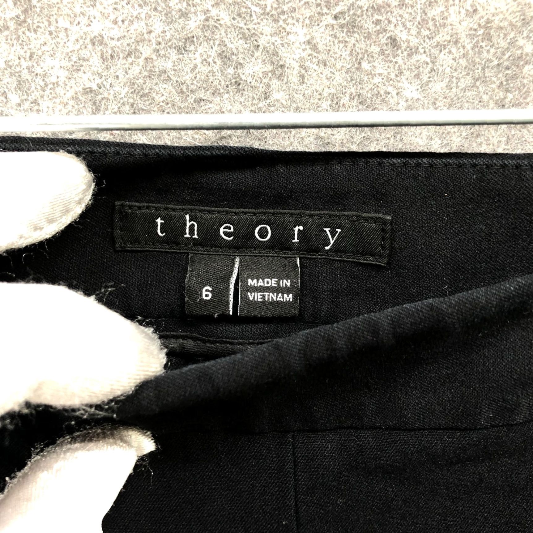 Theory Theory Womens Low Rise Skinny Dress Pants 6 Black Nylon Stretch Side Zip Trouser Size 28" / US 6 / IT 42 - 5 Thumbnail
