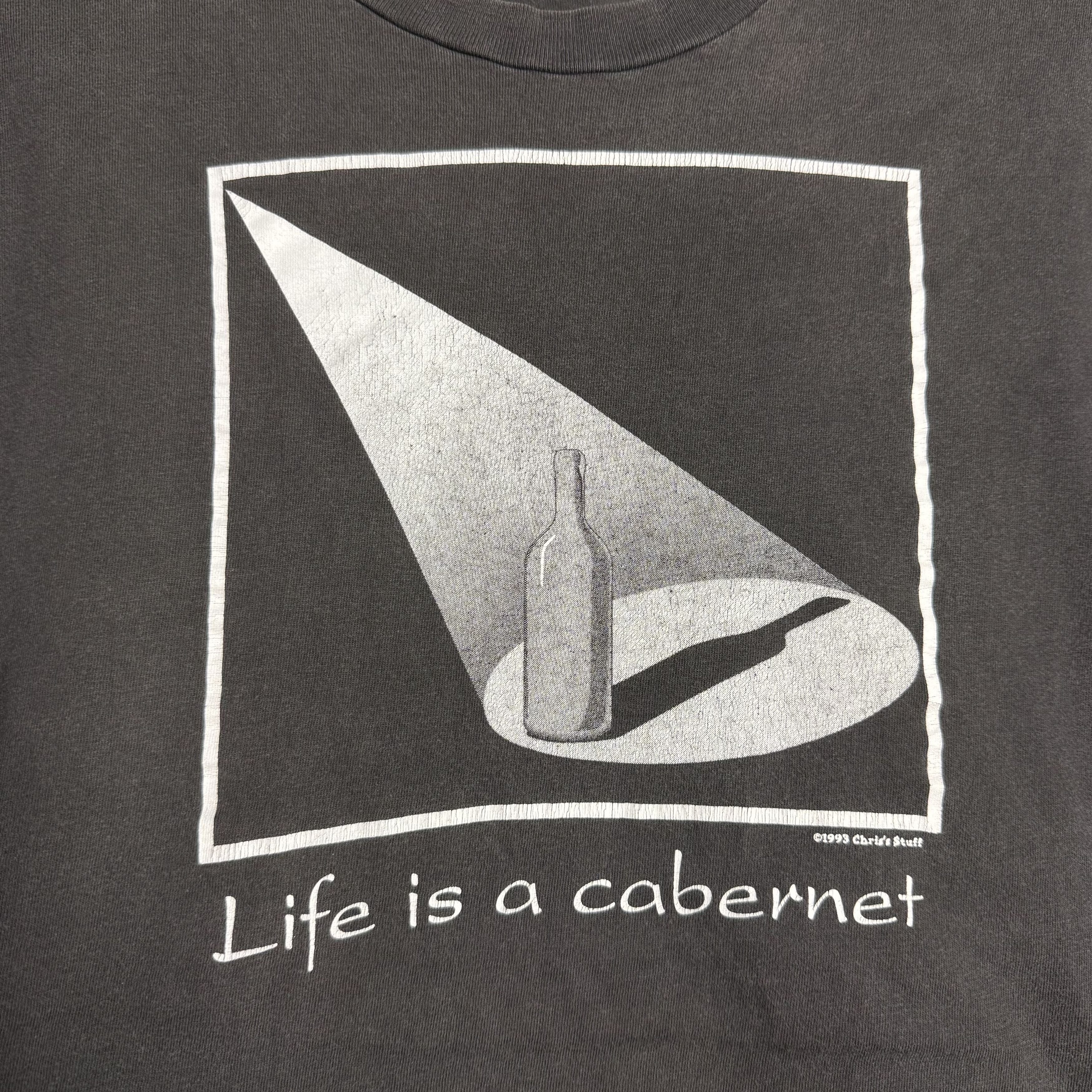 Art Comes First 🔥🔥Vtg Pop Art Chris's Stuff 'Life is a Cabernet' T-shirt Size US L / EU 52-54 / 3 - 3 Thumbnail