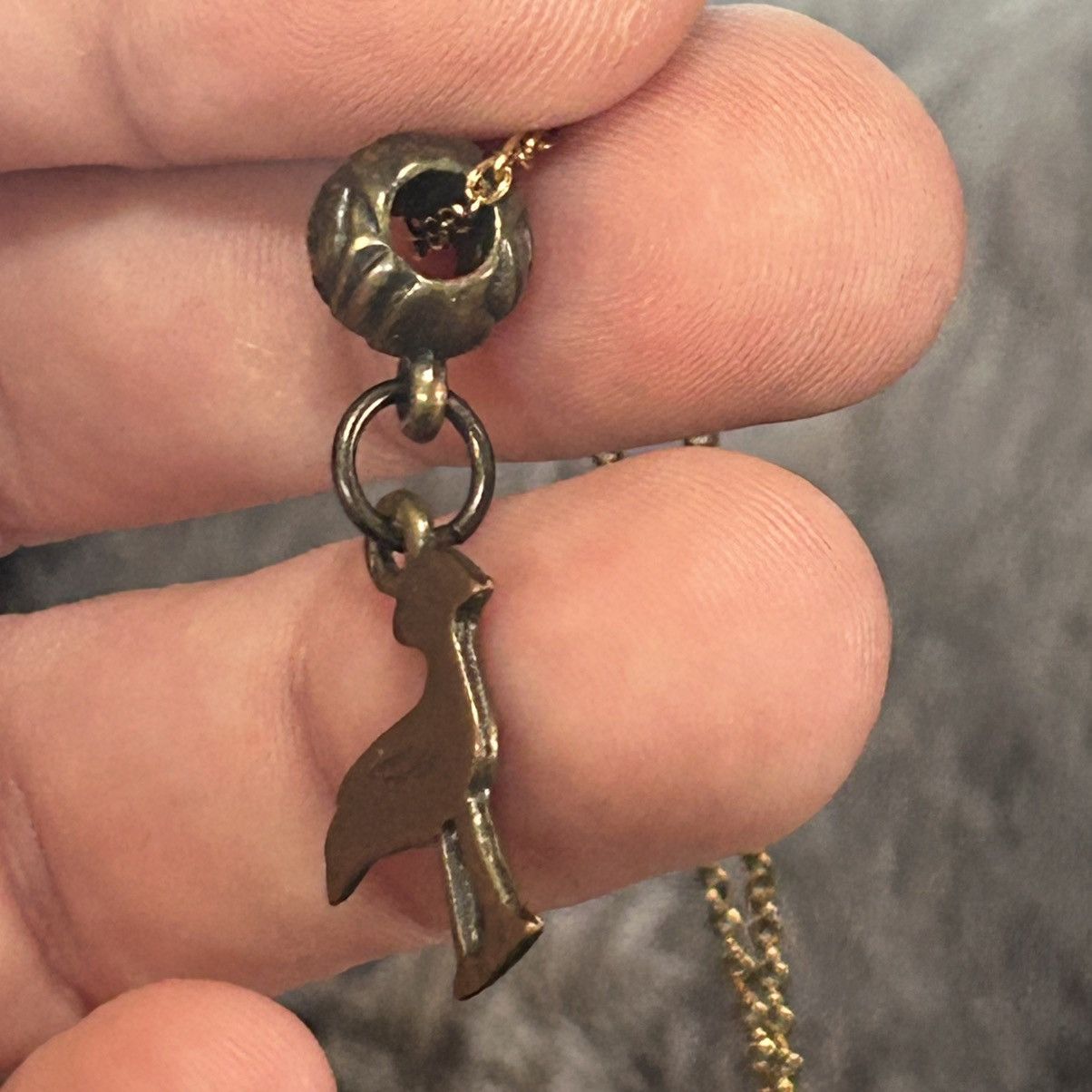 Handmade Handcrafted brass Kalevala waterfowl of Hattula necklace Size ONE SIZE - 6 Thumbnail