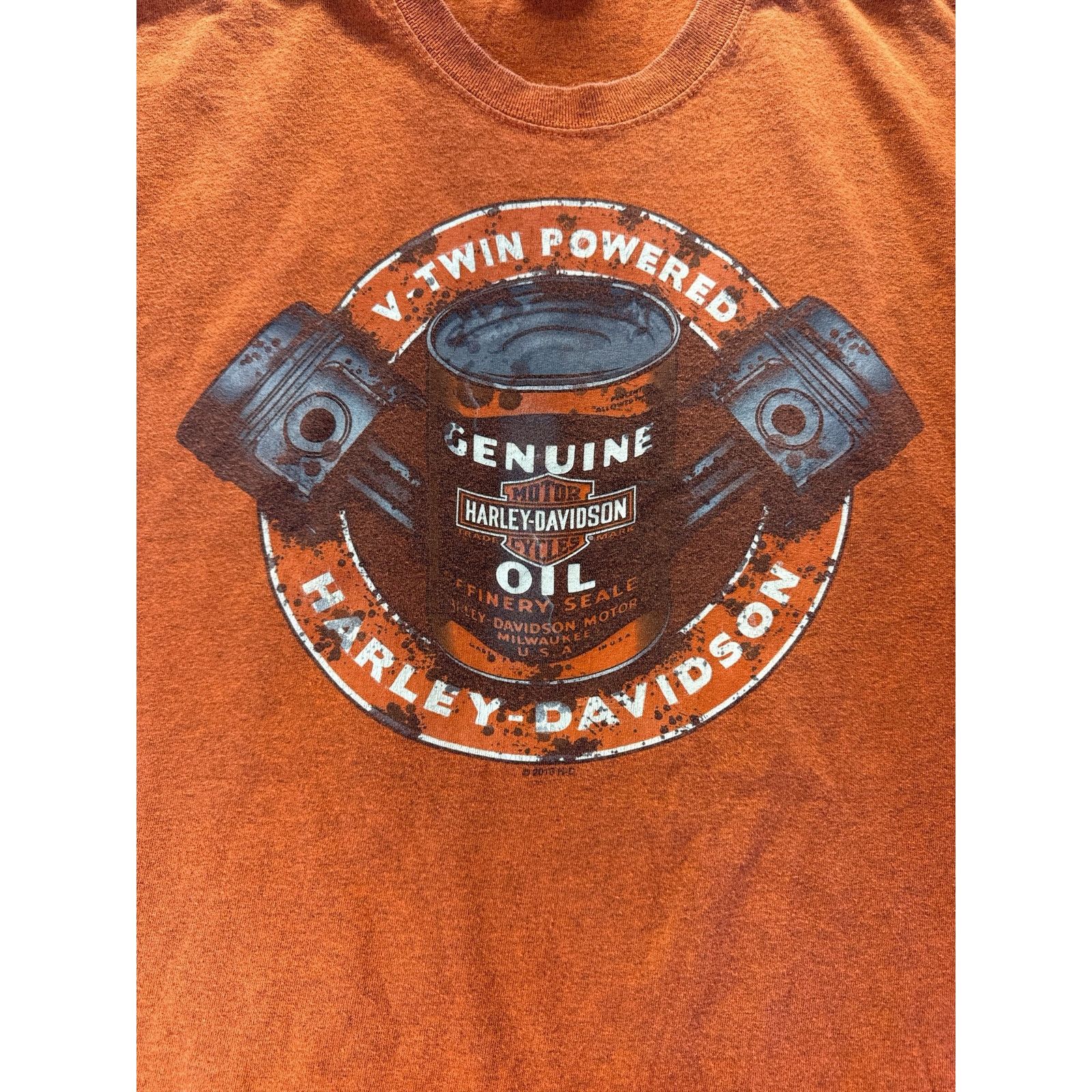Harley Davidson Harley Davidson Biker Sleeveless Graphic Tee Orange Men sz L Size US L / EU 52-54 / 3 - 2 Thumbnail