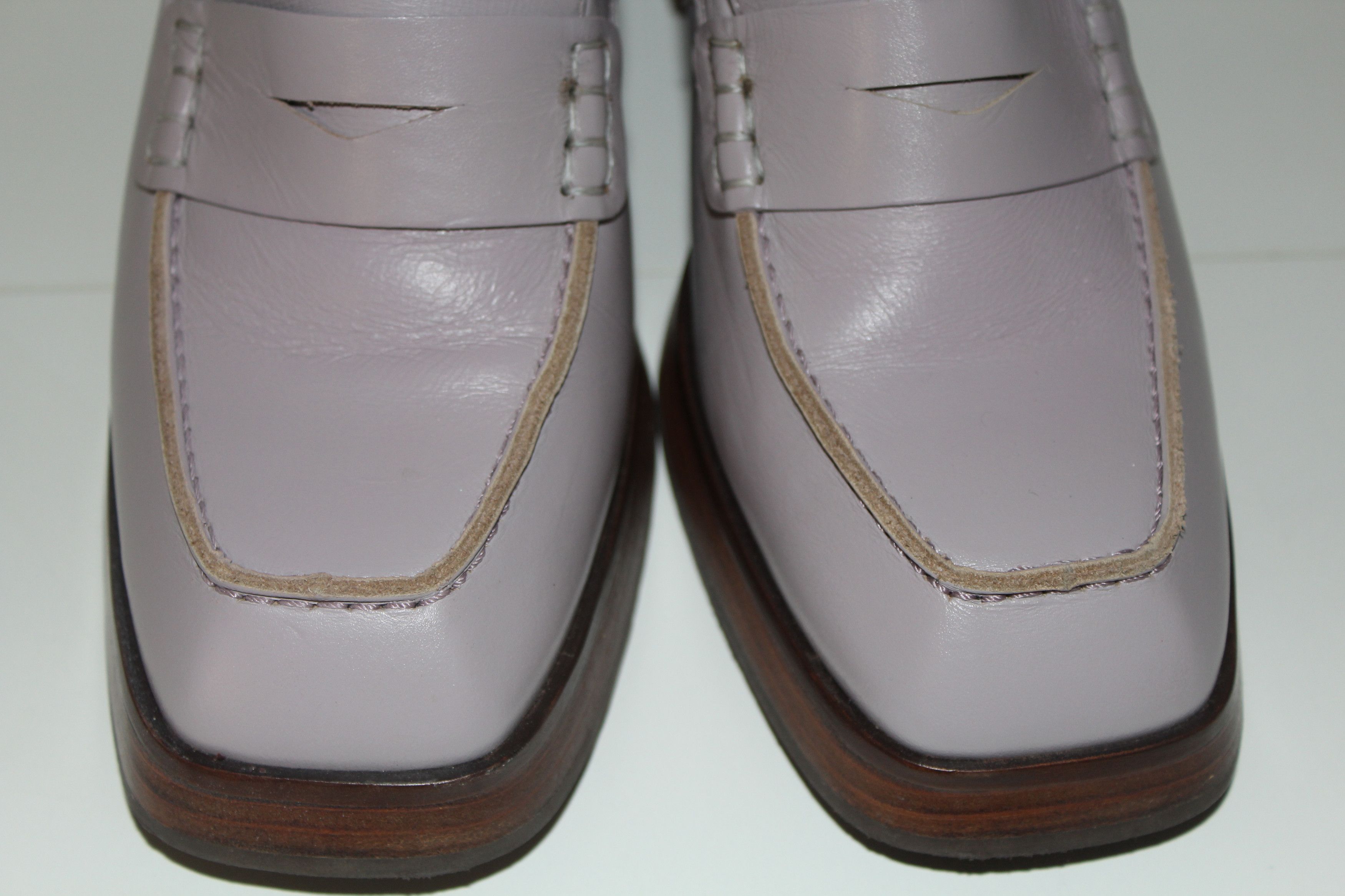 ALOHAS ALOHAS Busy Heel Leather Pumps Sz 41 US 10 Light Purple Size US 10 / IT 40 - 6 Thumbnail