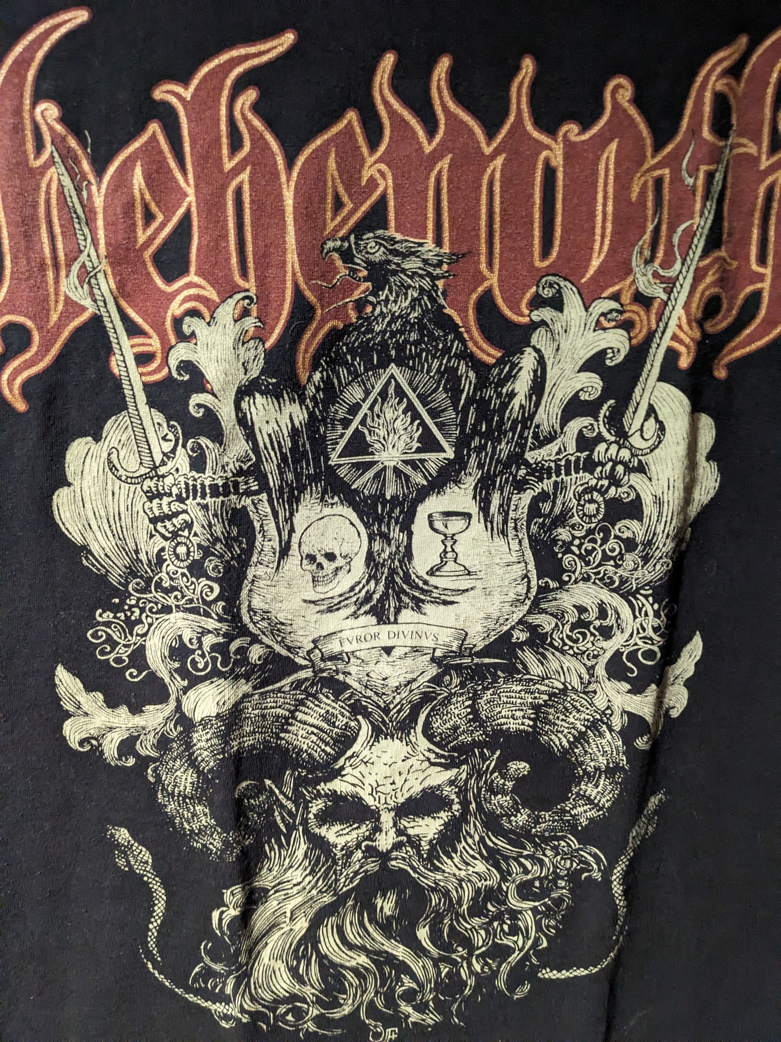 Band Tees Behemoth Band Tour Skull Black Medium T-Shirt Size US M / EU 48-50 / 2 - 2 Thumbnail