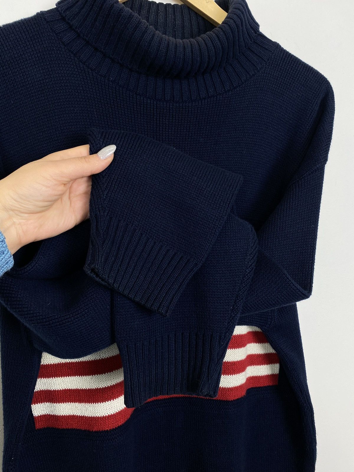 Other 🇺🇸 Vintage American Creations Knit USA Flag Sweater High Neck Size US S / EU 44-46 / 1 - 5 Thumbnail