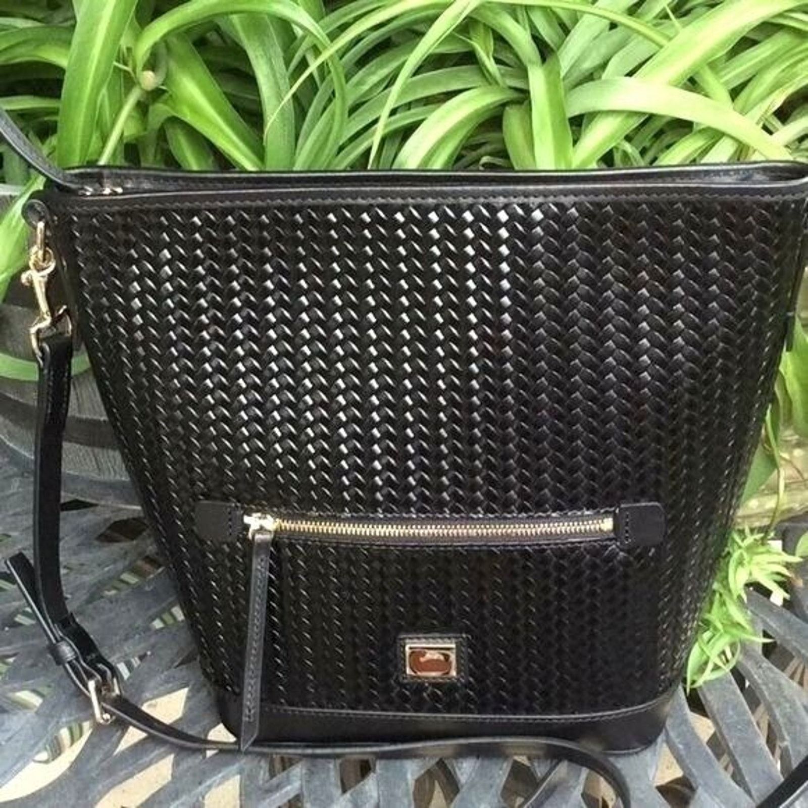 Dooney & Bourke Dooney & Bourke Womens Woven Black Leather Shoulder bag Size ONE SIZE - 2 Thumbnail