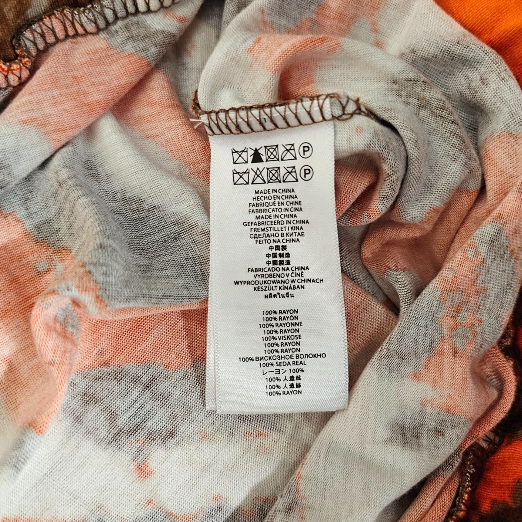 Michael Kors Michael Kors Womens Orange High Low Maxi Skirt Stretch Waist Size Medium Geo Size 32" / US 10 / IT 46 - 4 Thumbnail