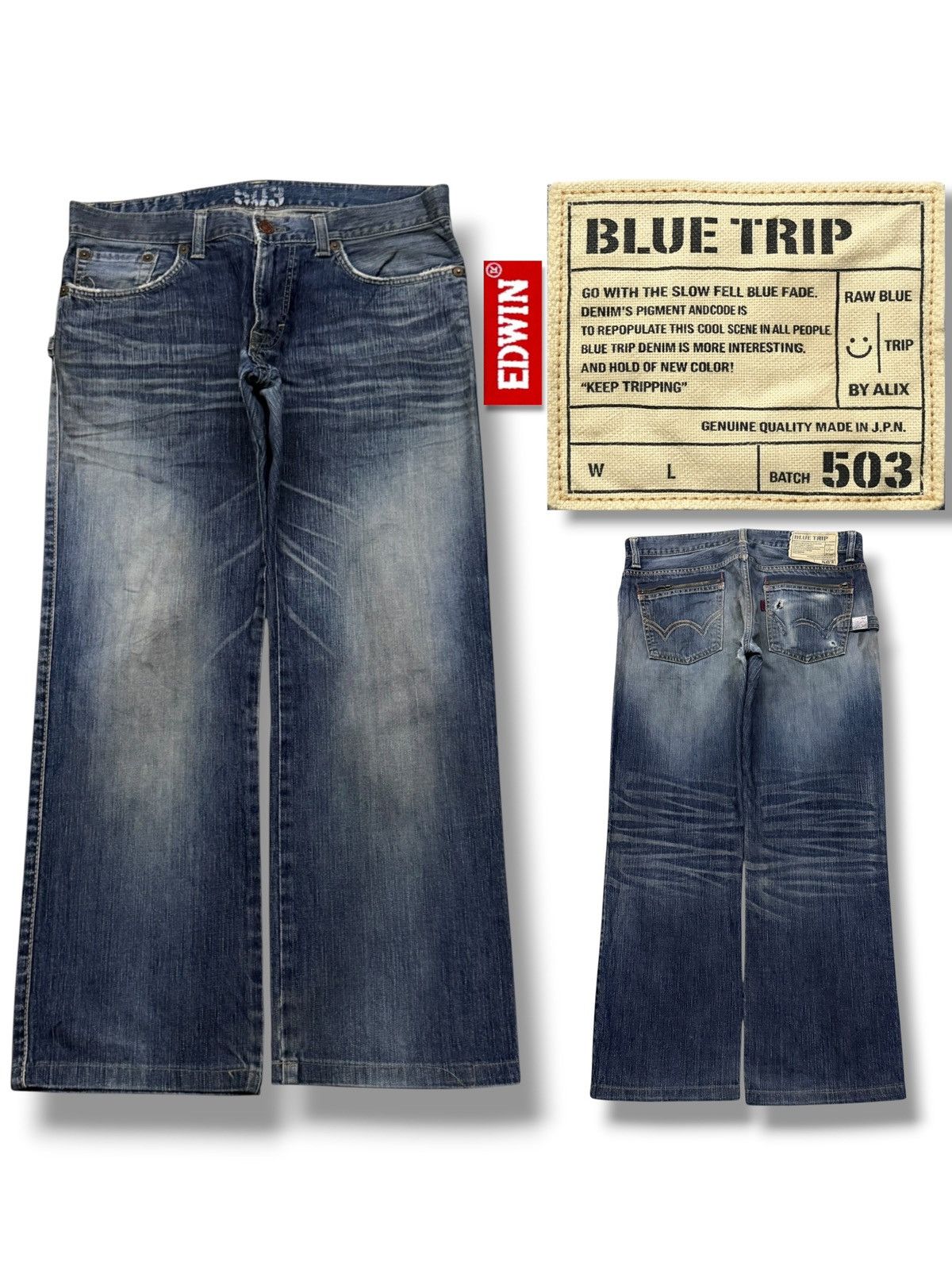 Edwin Edwin 503 Blue Trip Jeans | Grailed
