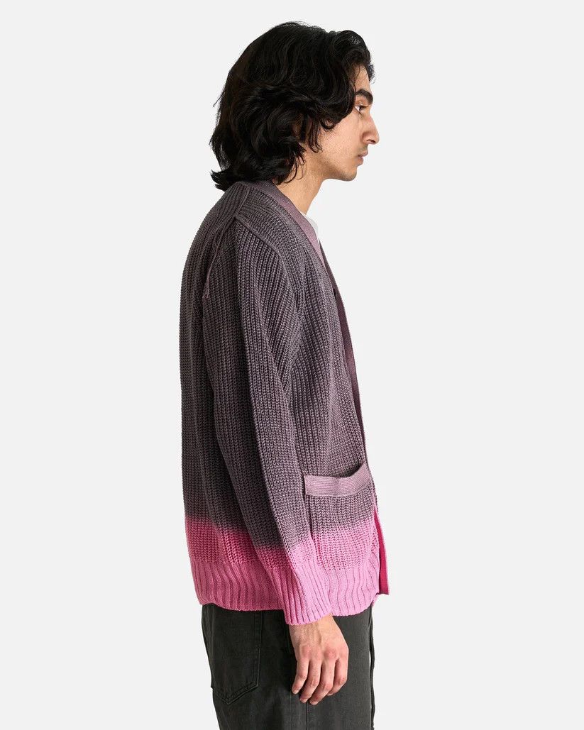 Sacai o1s1v1r1oon0925 Garment Dye Knit Cardigan in Pink Size US M / EU 48-50 / 2 - 2 Thumbnail
