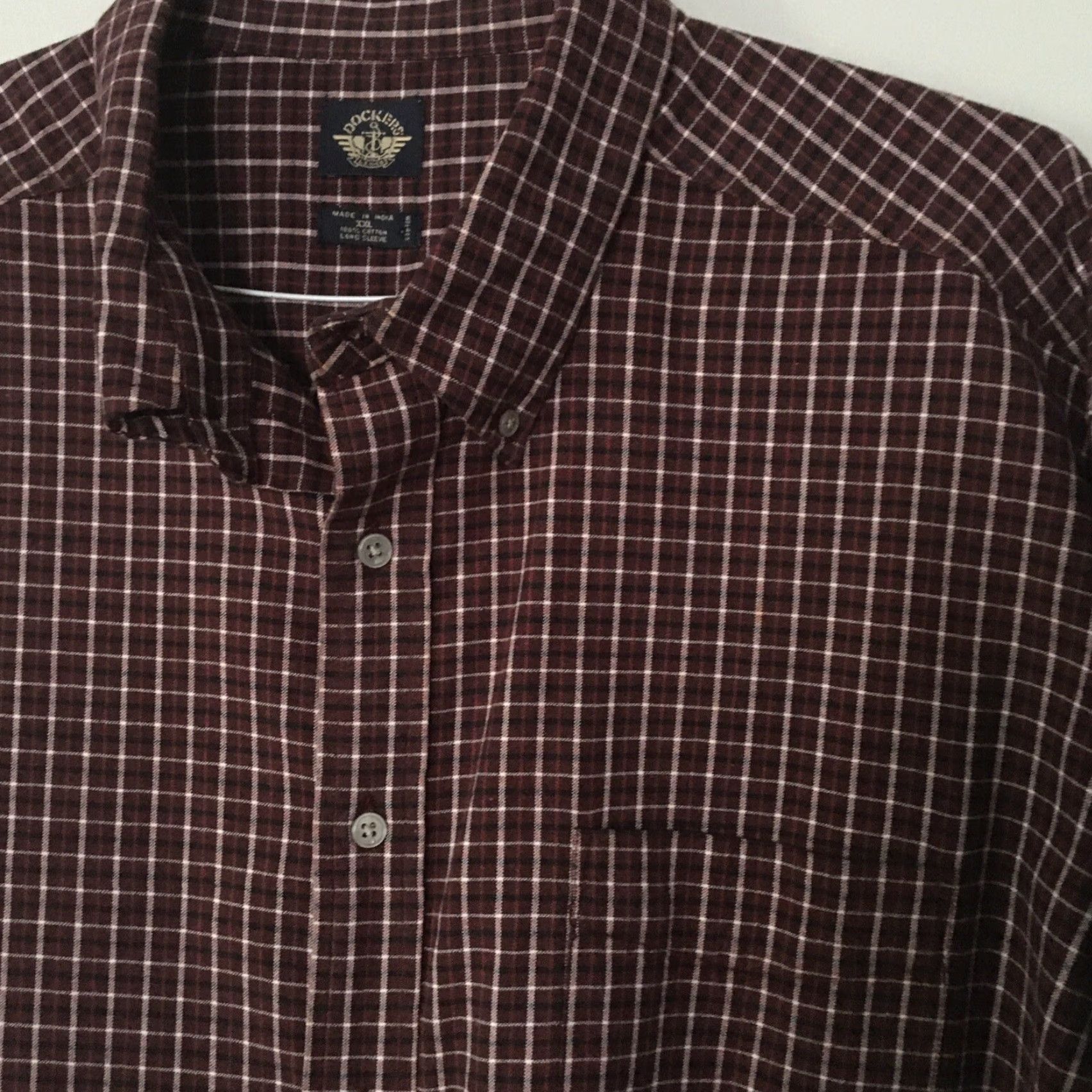 Dockers DOCKERS Shirt Mens Long Sleeve Plaid Red White Black Button-Down Sz XXL Button-Up Casual 2XL Fall Winter Classic Size US XXL / EU 58 / 5 - 3 Thumbnail