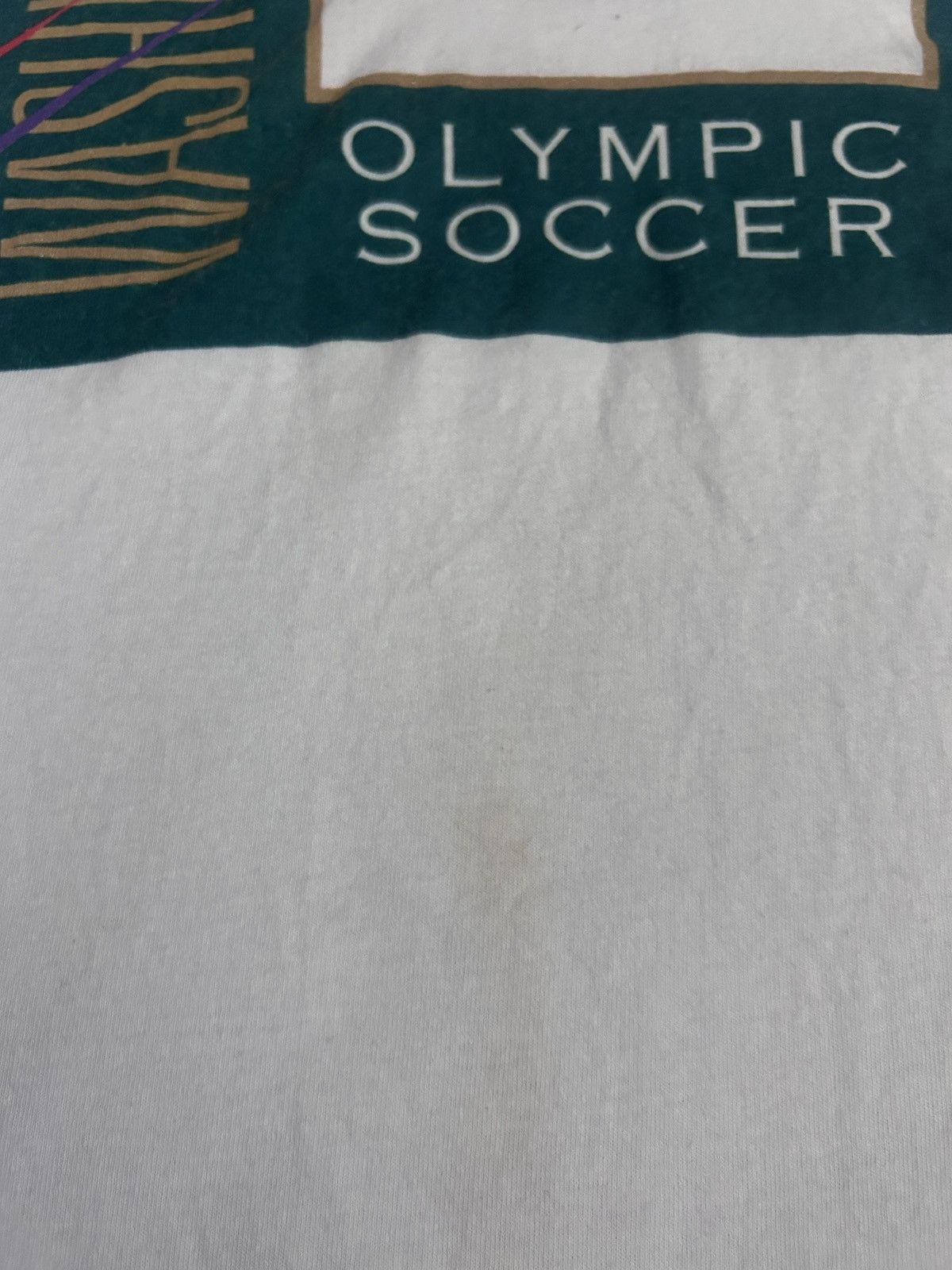 Vintage Vintage 1996 Atlanta Olympic Soccer T-Shirt Size US XL / EU 56 / 4 - 4 Thumbnail