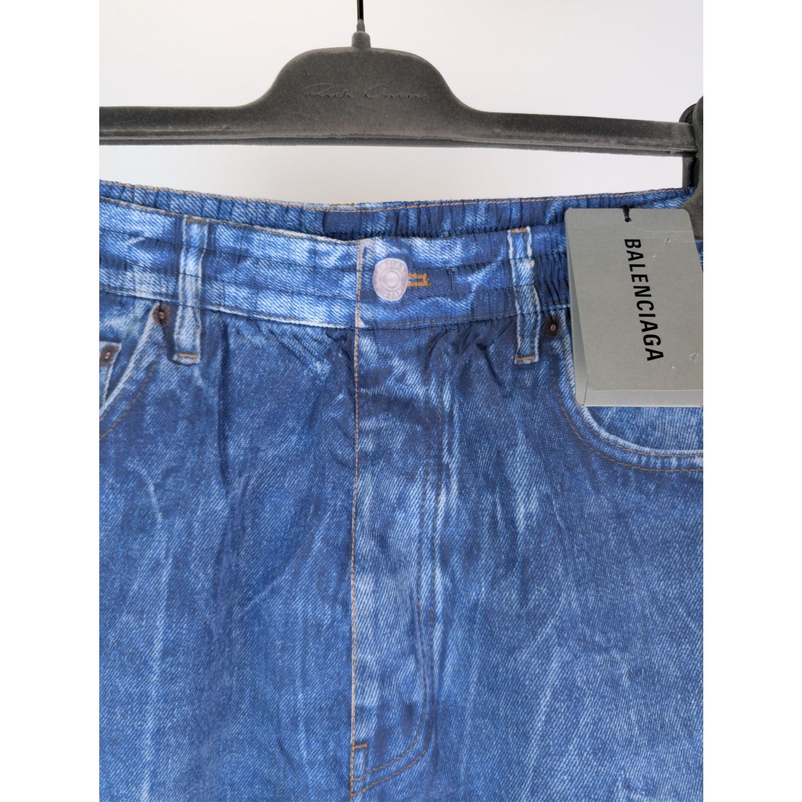 Balenciaga o1rshd1 Trompe L'oeil Swim short in blue Size US 30 / EU 46 - 6 Thumbnail
