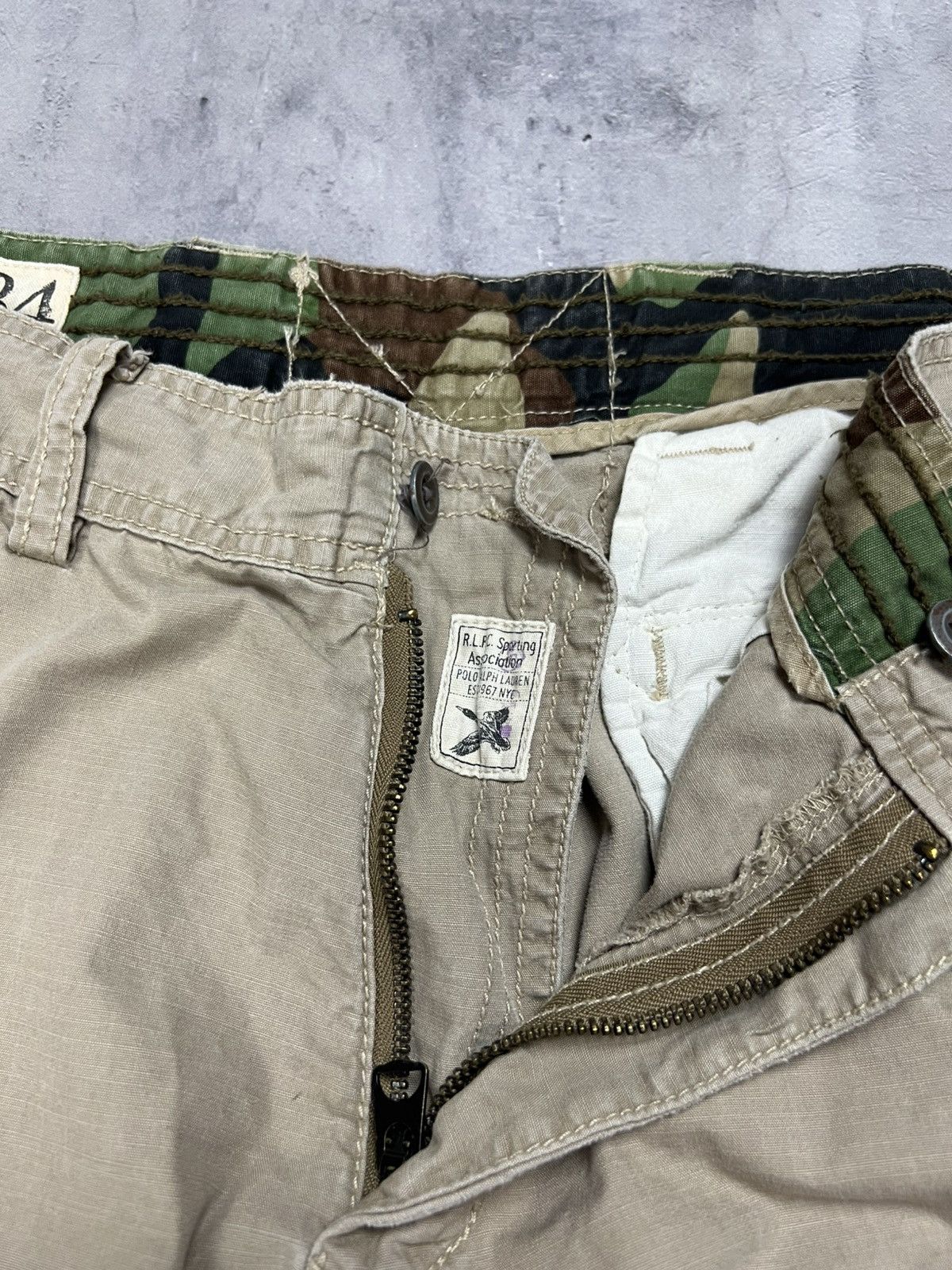 Polo Ralph Lauren × Vintage Polo Ralph Lauren Cargo Pants Mens 34x32 Beige RLPC Size US 34 / EU 50 - 9 Thumbnail