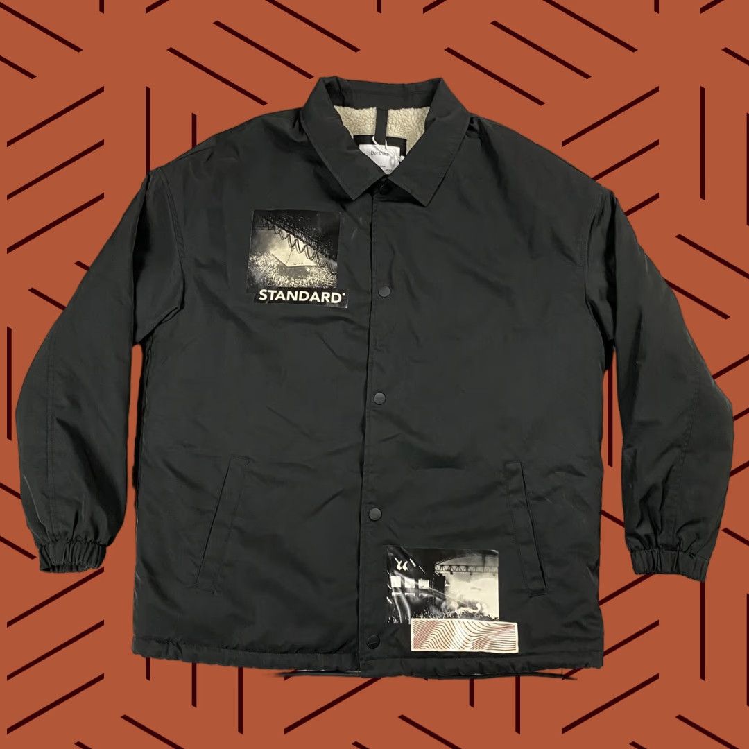 Bershka Bershka Jacket Windbreaker Black | Bomber Jacket | Lined | Size S | Men | Regular | Cotton/Polyester | Mid-Length | 200+ characters? Size US S / EU 44-46 / 1 - 1 Thumbnail