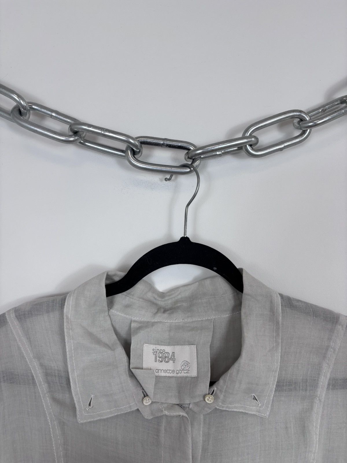 Annette Gortz Annette Gortz Women’s Ramie Grey Belted Shirt Dress Size S / US 4 / IT 40 - 5 Thumbnail