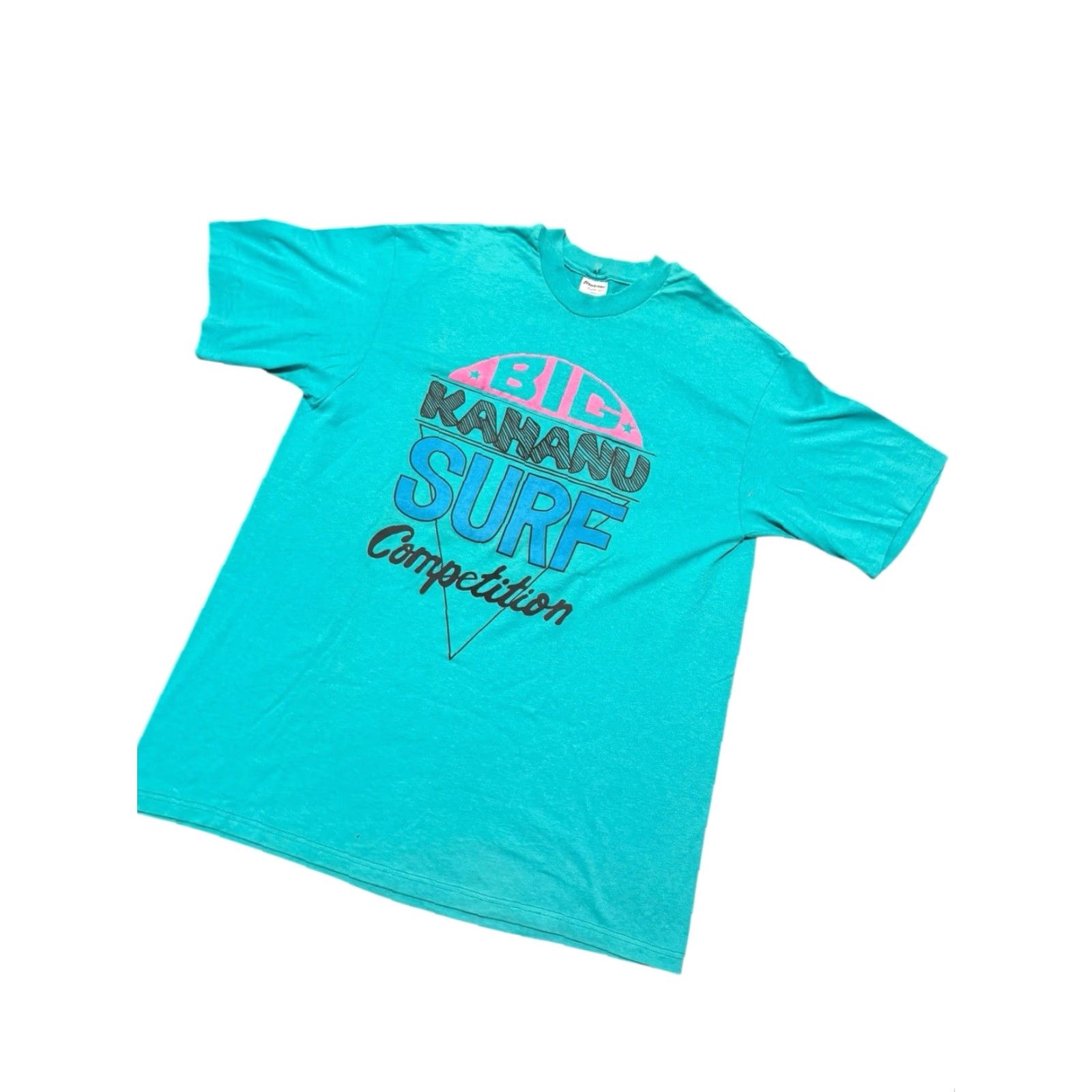 Vintage VINTAGE 80s 90s BIG KAHANU SURF COMPETITION T-Shirt XL Stedman Teal Made In USA Shirt Men XL Yellow USA Surf 80s 90s Size US XL / EU 56 / 4 - 5 Thumbnail