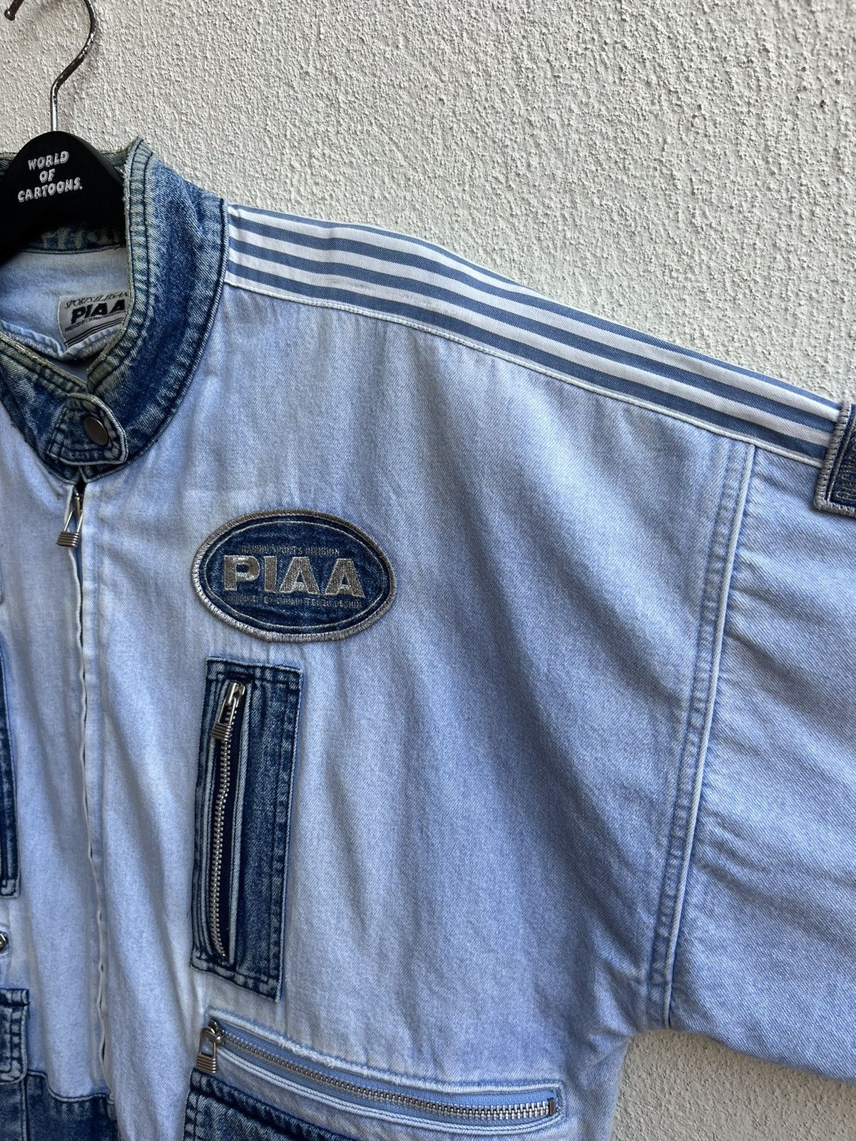 Vintage Vintage 90s PIAA Motorsports Fade Muddy Hybrid Bomber Jacket Size US XL / EU 56 / 4 - 8 Thumbnail