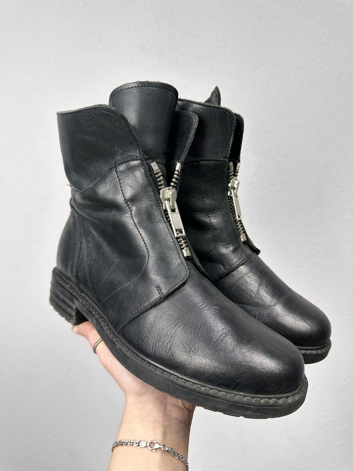 KMRii Vintage Leather Metal Boots Balenciaga Style AS 98 japan Size US 8 / EU 41 - 2 Thumbnail