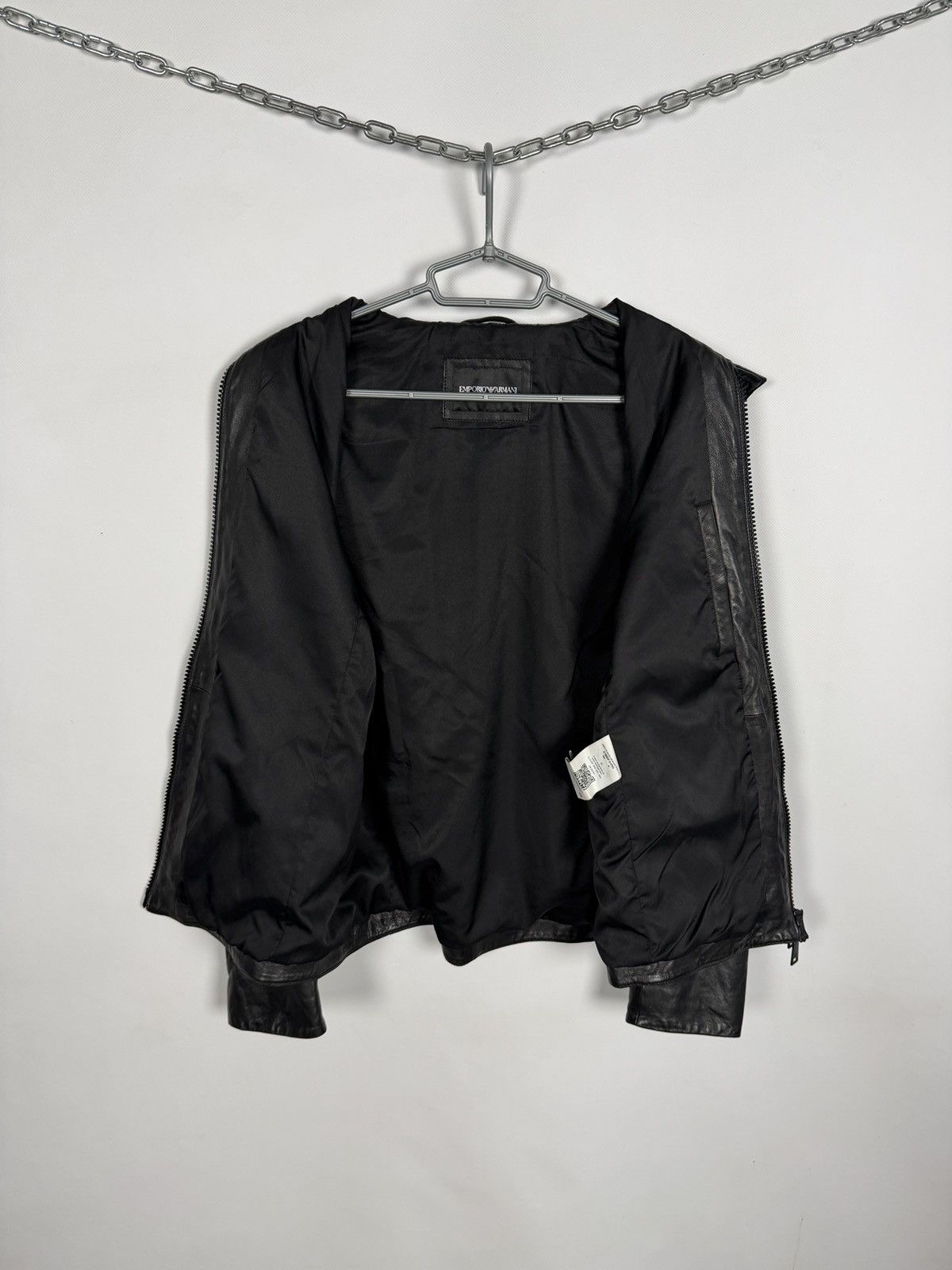 Emporio Armani Emporio Armani Leather Jacket Full Zip Biker Style Size 50 Size US S / EU 44-46 / 1 - 7 Thumbnail