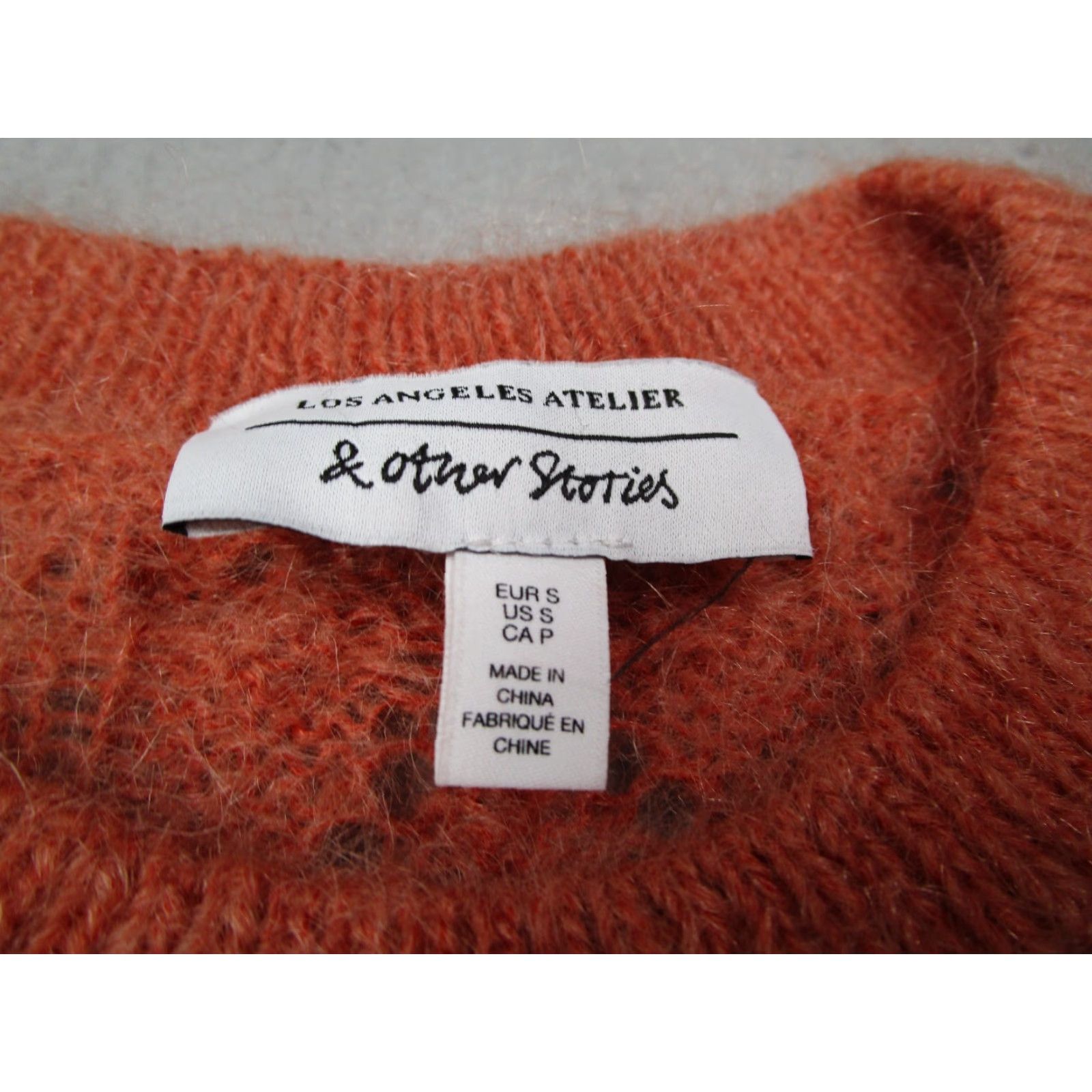 Vintage Los Angeles Atelier & Other Stories Women Orange Crew Neck Long Sleeve Mohair Wool Polyamide Knit Pullover Sweater Small Vintage: No? Size S / US 4 / IT 40 - 2 Thumbnail
