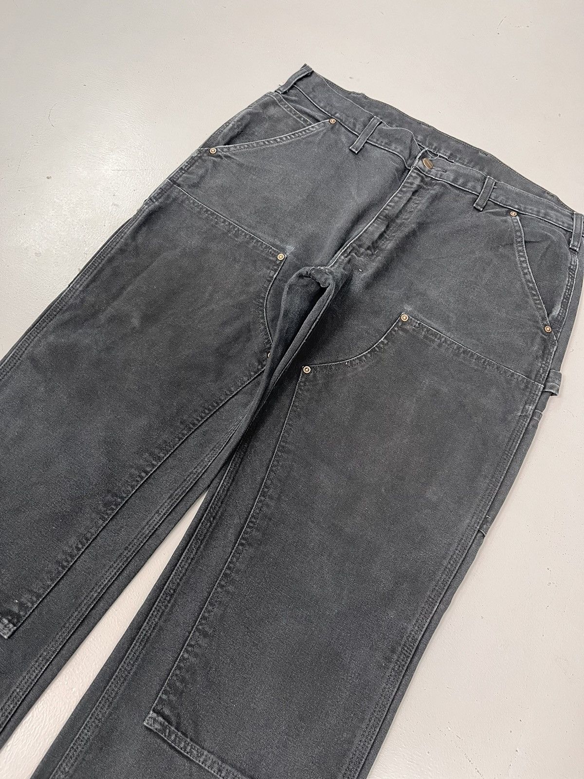 Carhartt × Vintage Vintage Carhartt B01 BLK double knee denim Size US 36 / EU 52 - 5 Thumbnail
