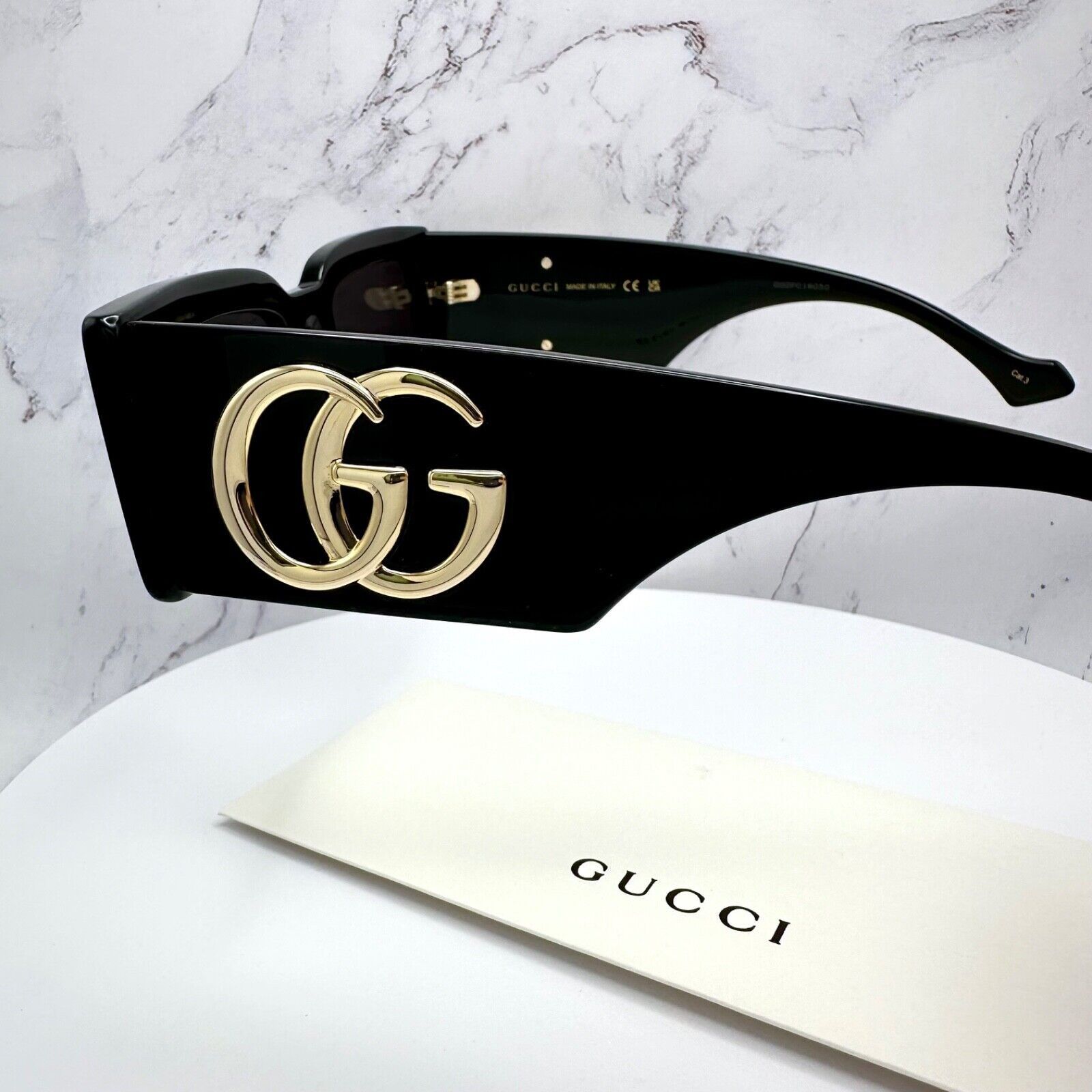 Gucci Sunglasses New Black Gold GG Logo Generation