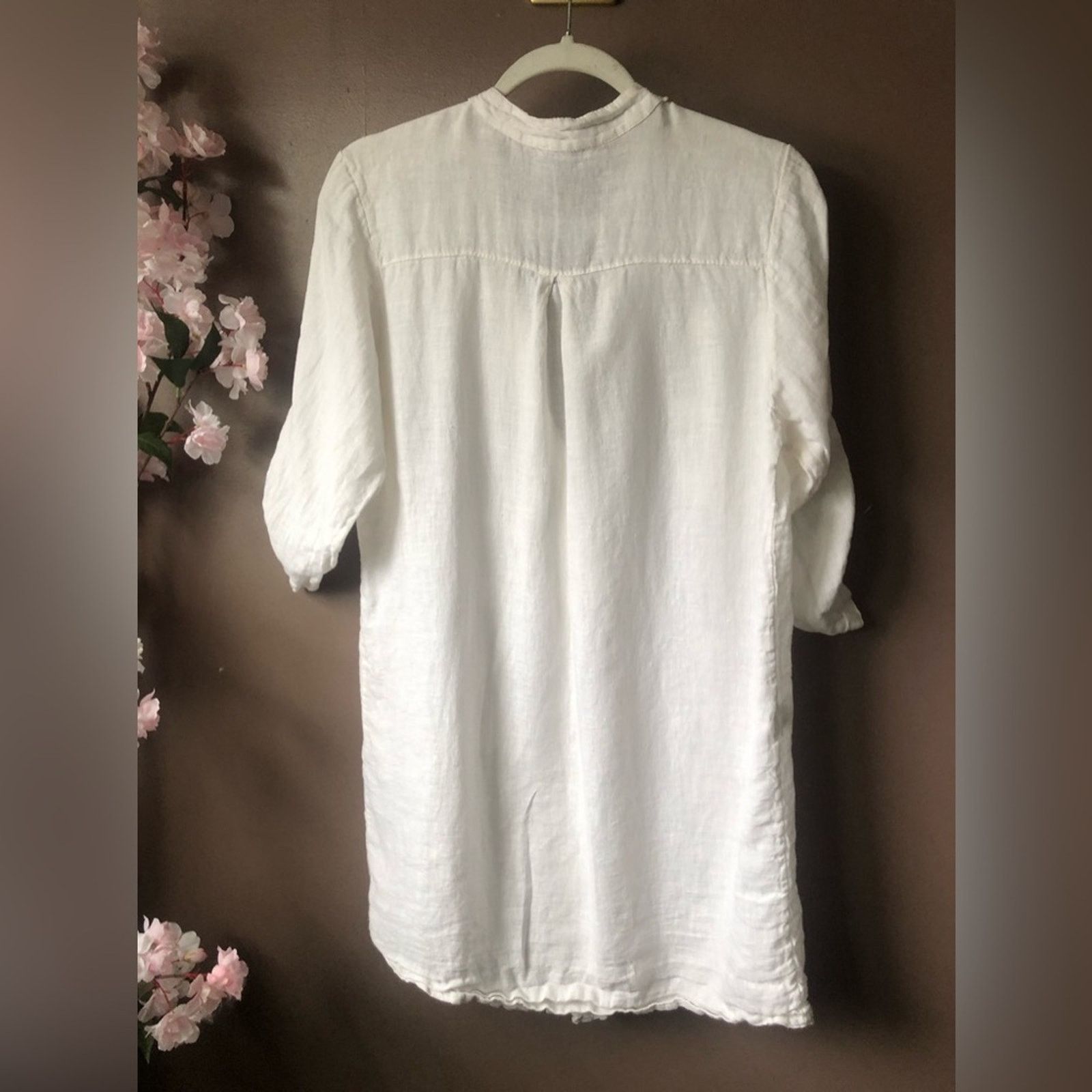 NBDN Nobrandedon Floral embroidered Linen shirt top button up Size S / US 4 / IT 40 - 6 Thumbnail
