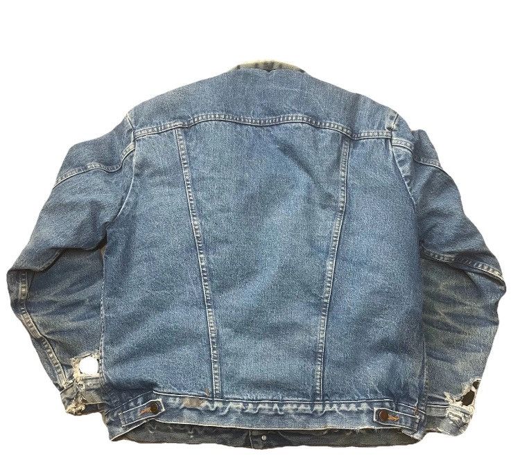 Vintage × Wrangler Faded Distressed Wrangler Sherpa Denim Jacket Size US M / EU 48-50 / 2 - 8 Thumbnail