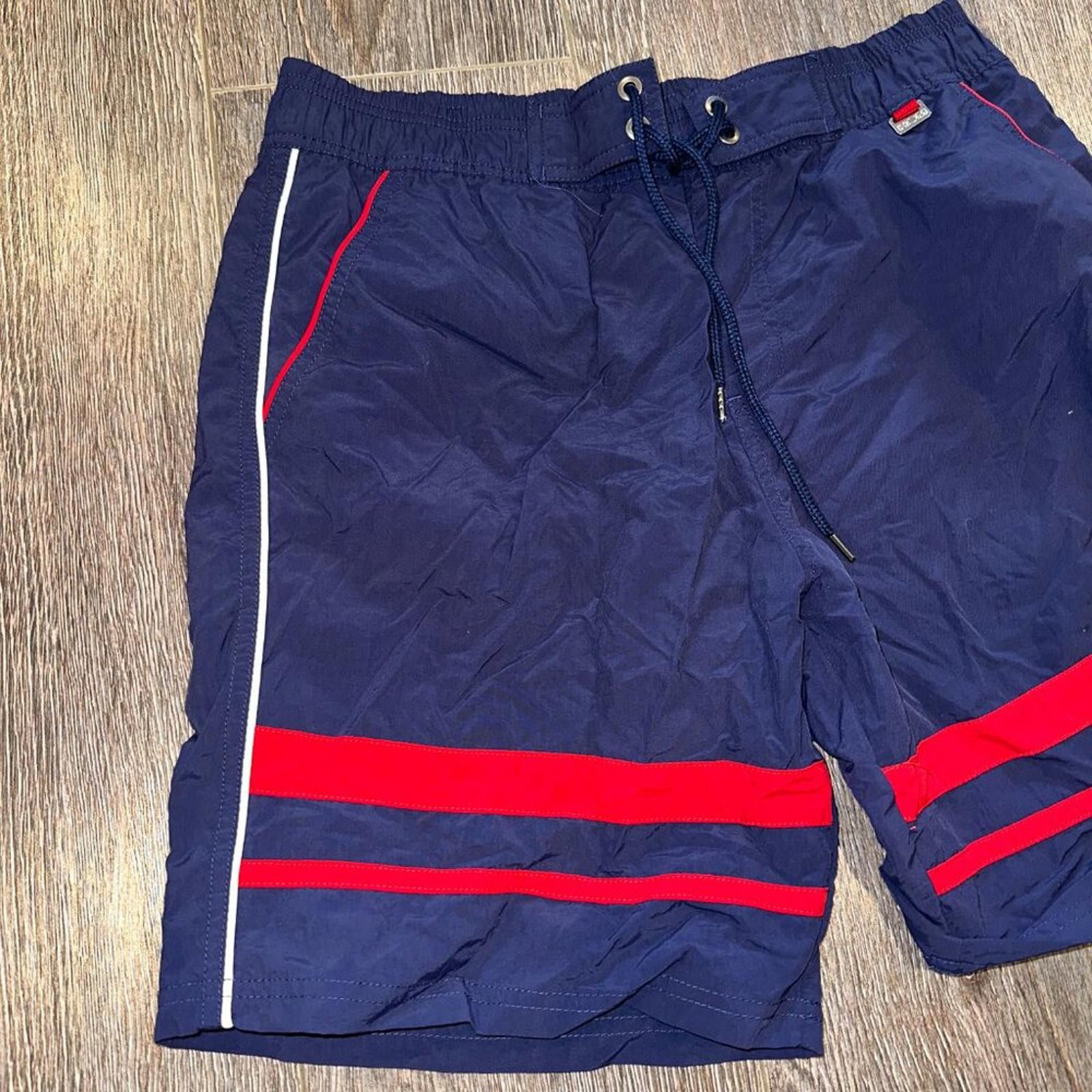 Comme des Garcons Homme Plus HOM Men’s Swim Shorts – Size Medium – Navy/Red Size US 32 / EU 48 - 2 Thumbnail