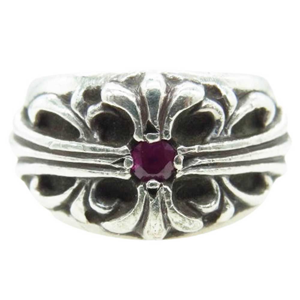 Chrome Hearts Chrome Hearts Ruby Floral Cross Ring Size ONE SIZE - 1 Thumbnail