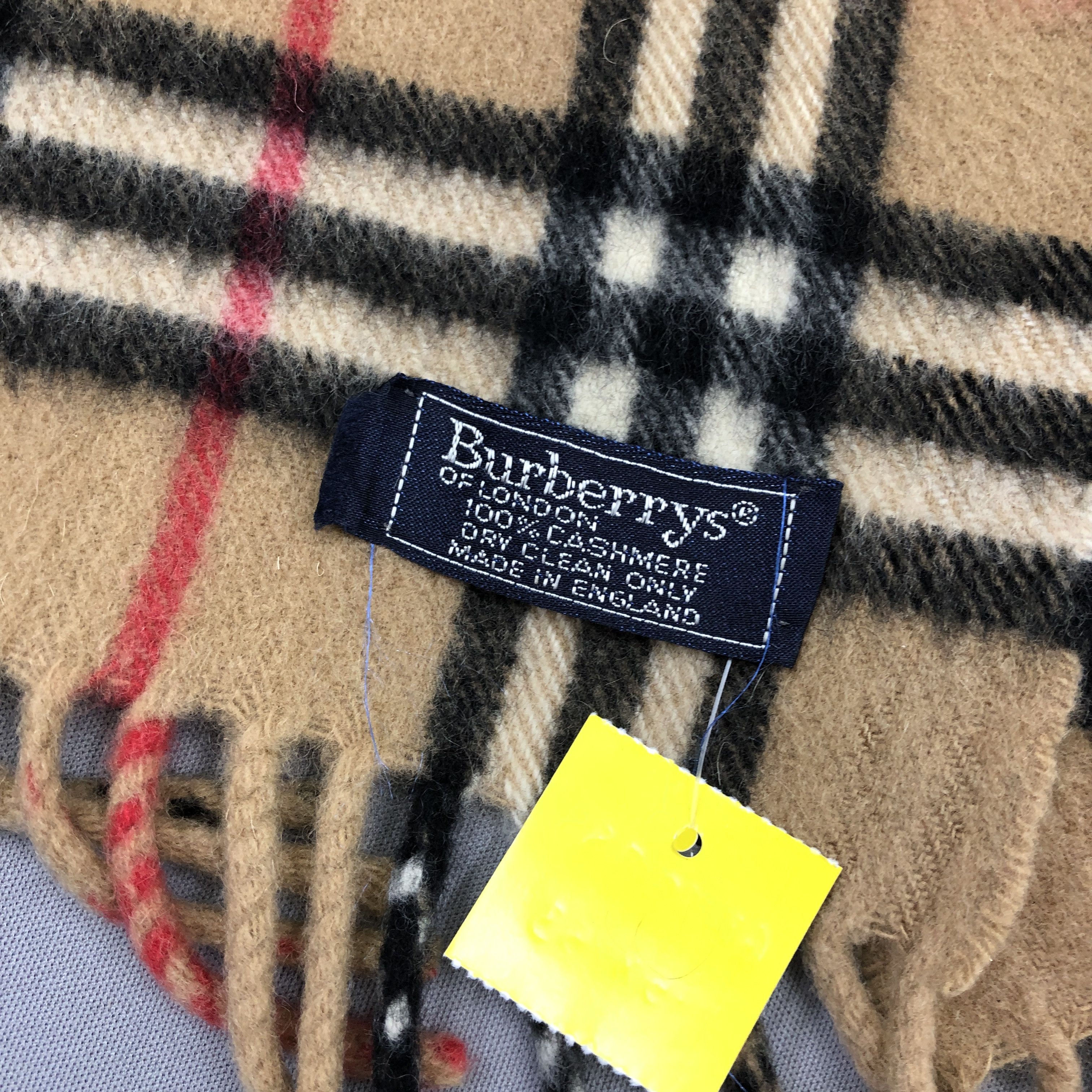 Burberry × Vintage Vintage Burberry Scarf Muffler Wool Cashmere Scarves Size ONE SIZE - 4 Thumbnail