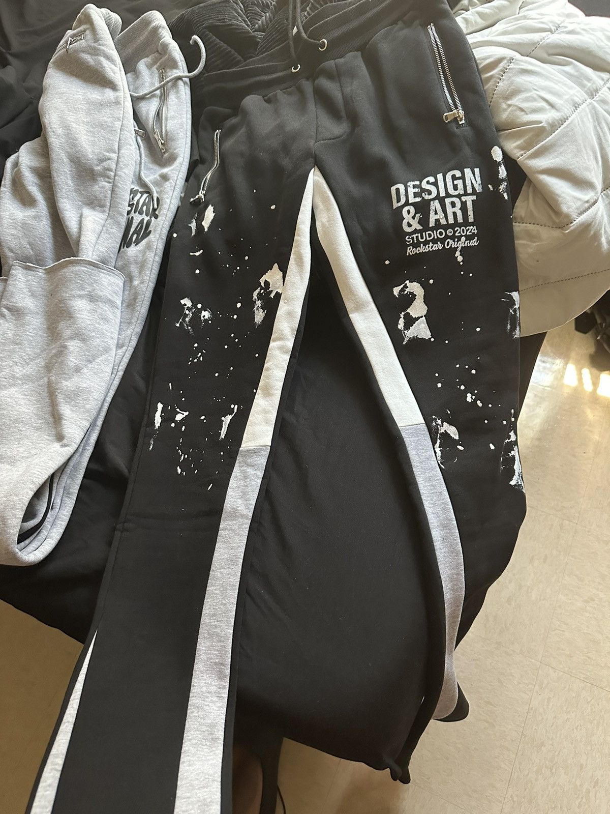 Rockstar Rockstar Original Blue Grunge Sweatpants Track Pants Men XXL Grailed