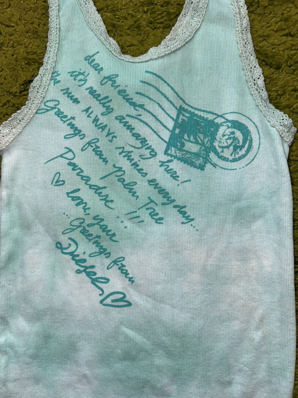 Designer × Diesel × Vintage Diesel 2000s vintage avant garde washed ribbed tank top Y2K Size S / US 4 / IT 40 - 3 Thumbnail