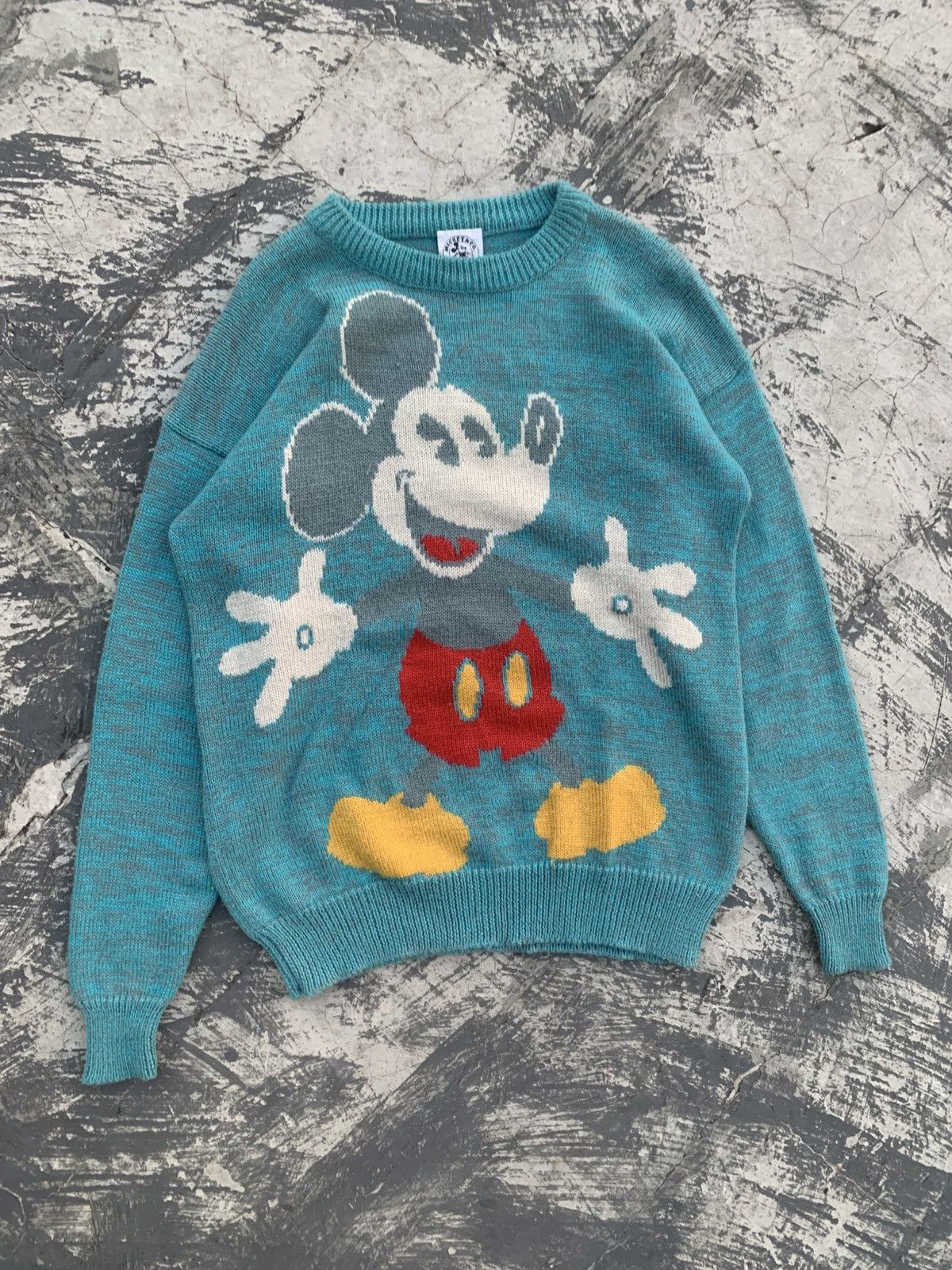 Disney 80’s Vintage Mickey Mouse Big Logo Knitwear Size US L / EU 52-54 / 3 - 1 Thumbnail
