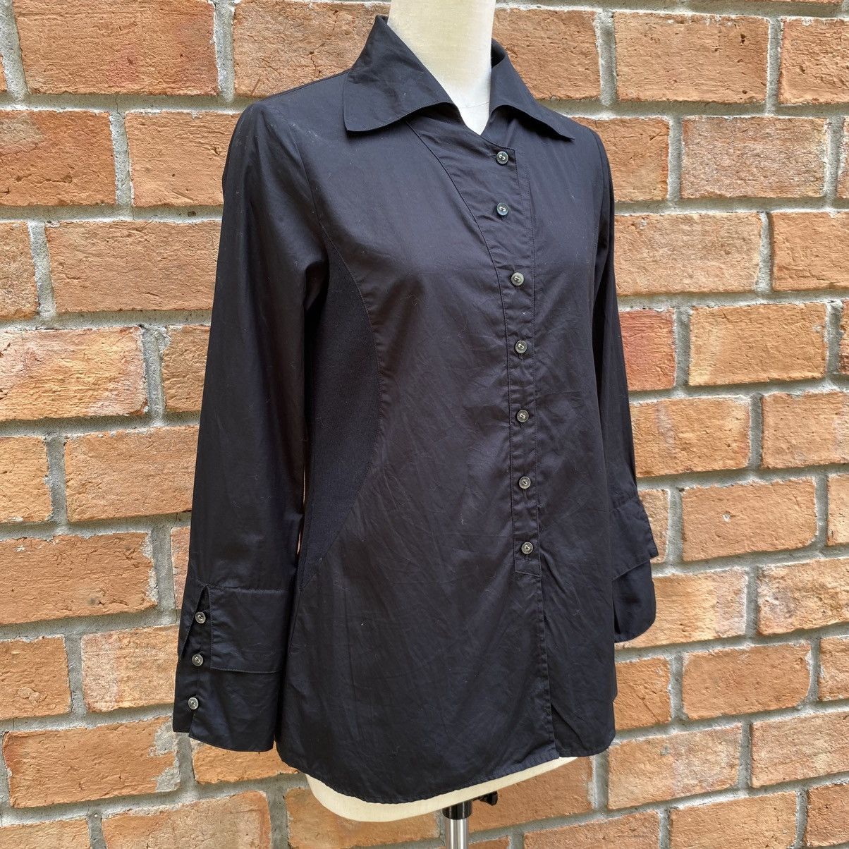 Trunk Ltd TRUNK Black Long-Sleeve Collared Shirt Size XS / US 0-2 / IT 36-38 - 5 Thumbnail
