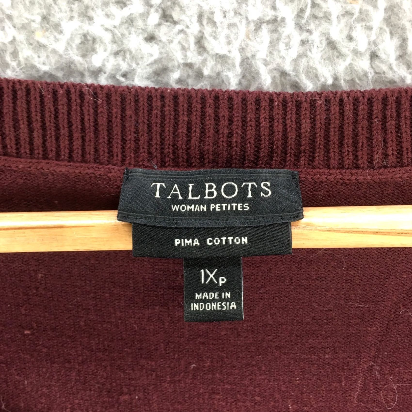Talbots Talbots Knitted Tank Top Tshirt Womens Petite 1X Burgendy Round Neck Sleeveless Size XL / US 12-14 / IT 48-50 - 5 Thumbnail