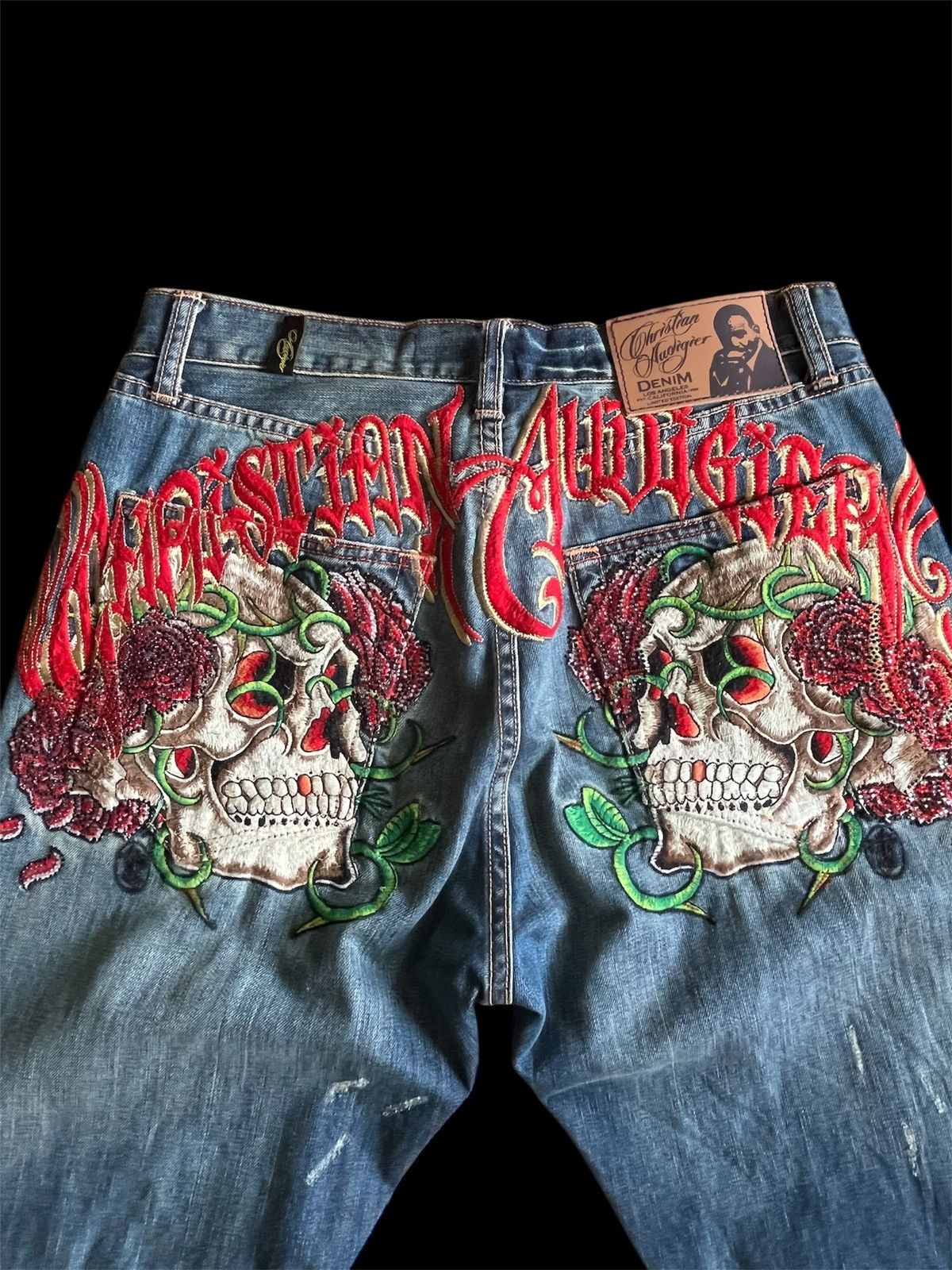 Christian Audigier Christian Audigier Ed Hardy Embroidery Jeans Size US 34 / EU 50 - 5 Thumbnail