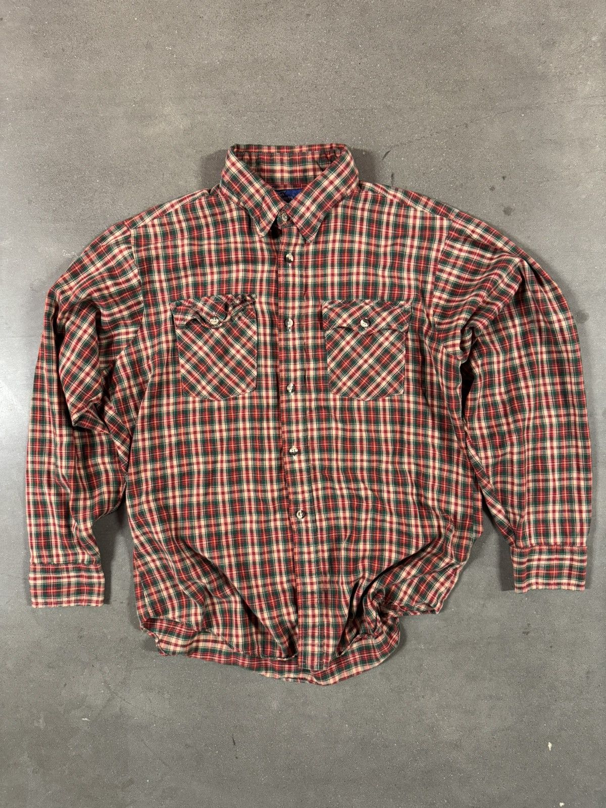 Other Vintage JCPenney Plain Pockets Men's XL Plaid Flannel Size US XL / EU 56 / 4 - 1 Thumbnail