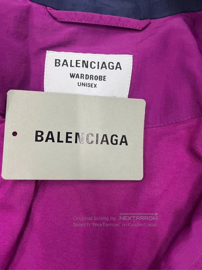 Balenciaga Sporty Purple and Black Nylon Jacket. Size US S / EU 44-46 / 1 - 3 Thumbnail