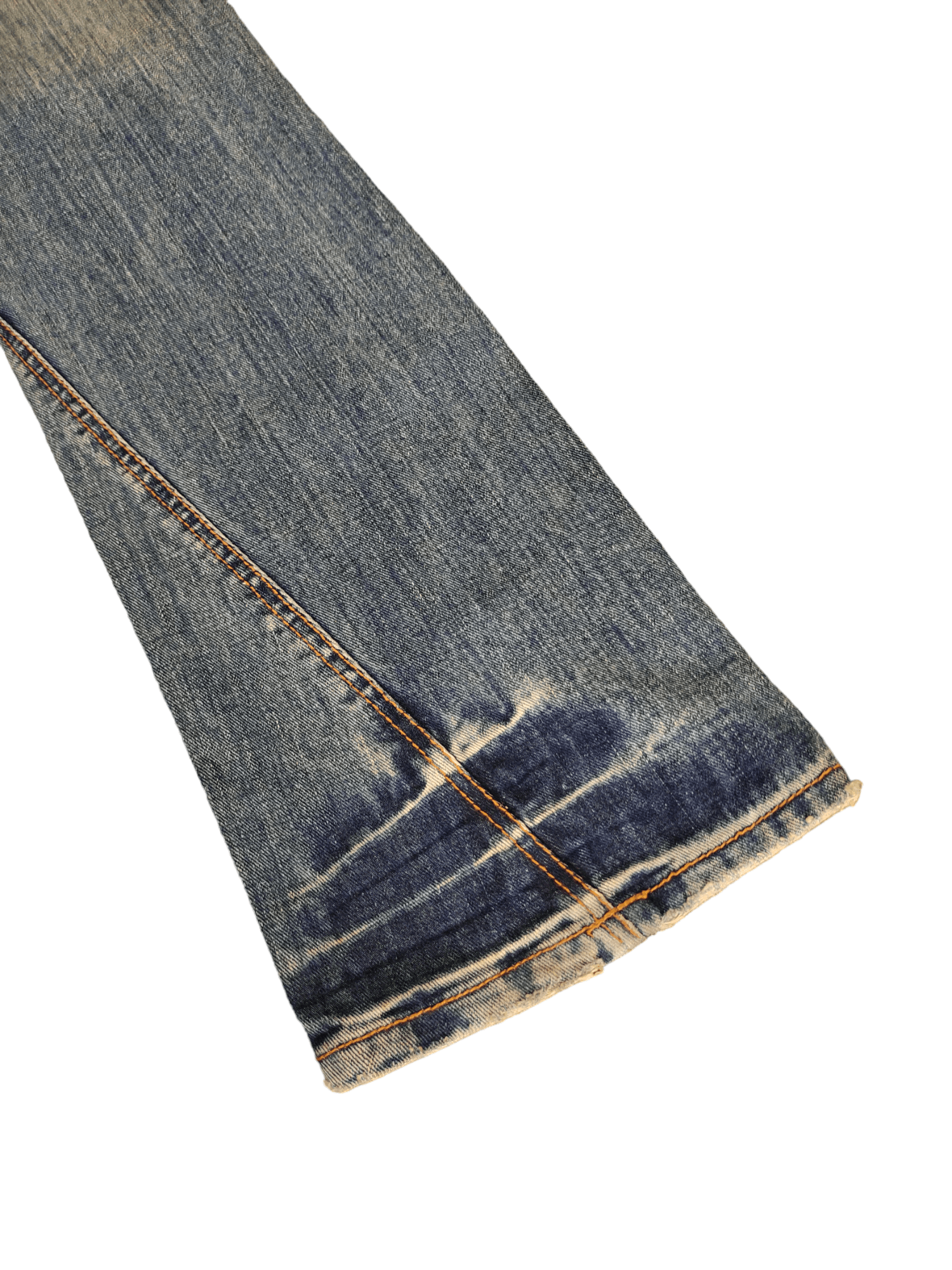 If Six Was Nine Flare Jeans Nylaus Distress Embroidered Denim Bootcut Mudmax Size US 30 / EU 46 - 18 Thumbnail