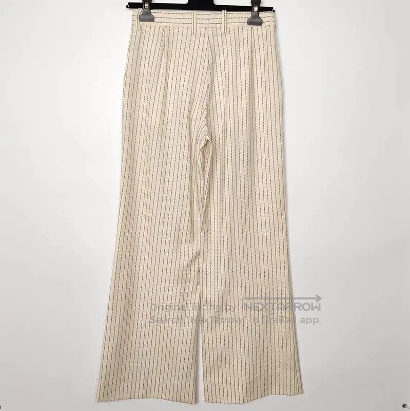 Maison Margiela Maison Margiela Cream Wool Wide-Leg Trousers . Size 27" / US 4 / IT 40 - 2 Thumbnail