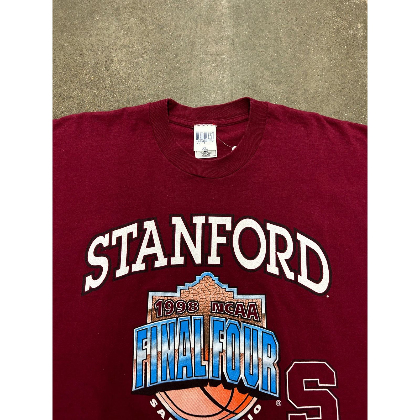 Vintage Vintage 1998 Stanford Basketball Final Four T-Shirt size XL Size US XL / EU 56 / 4 - 2 Thumbnail