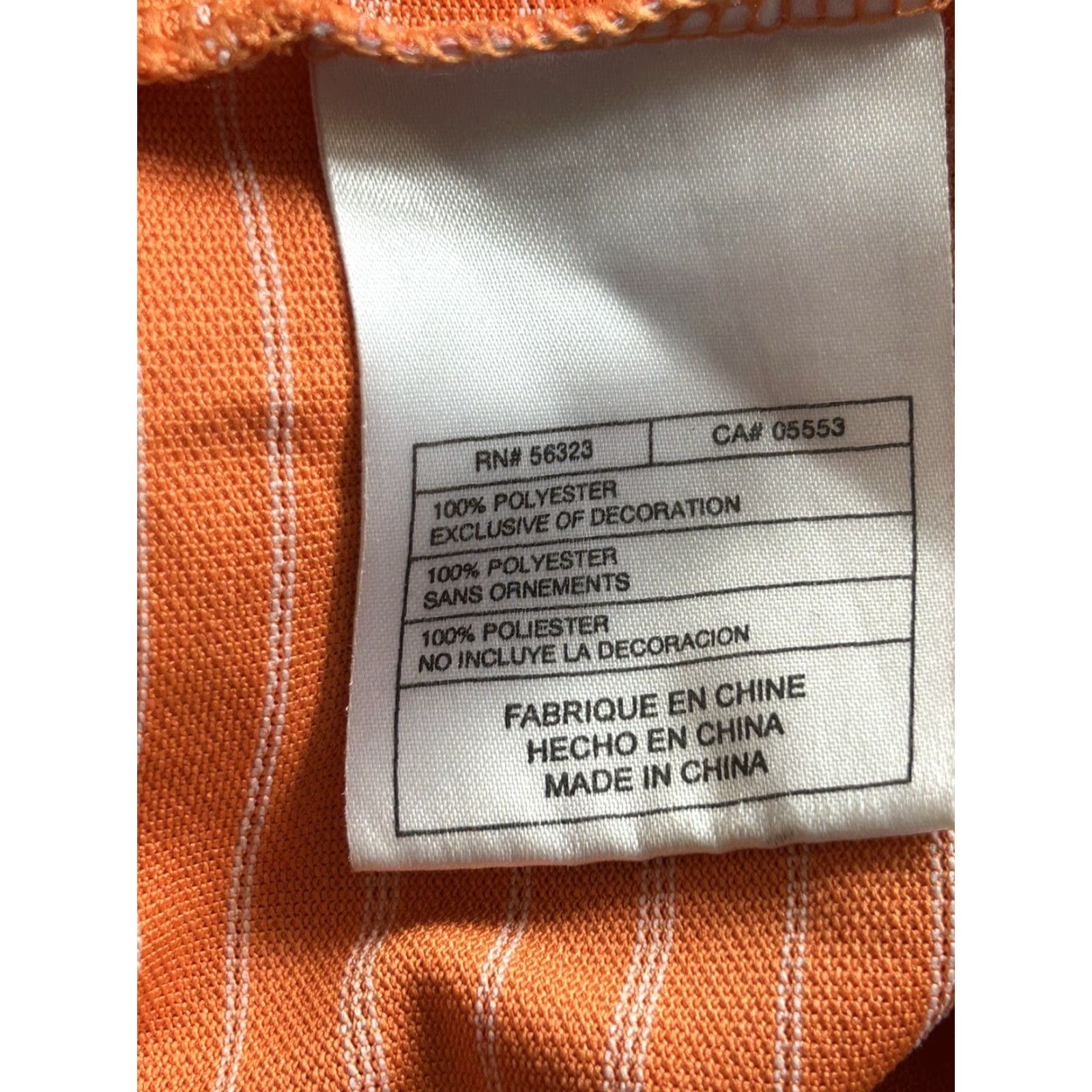 Nike Nike Golf Polo Shirt Mens Orange Striped Short Sleeve Lightweight Stretch XL Size US XL / EU 56 / 4 - 5 Thumbnail