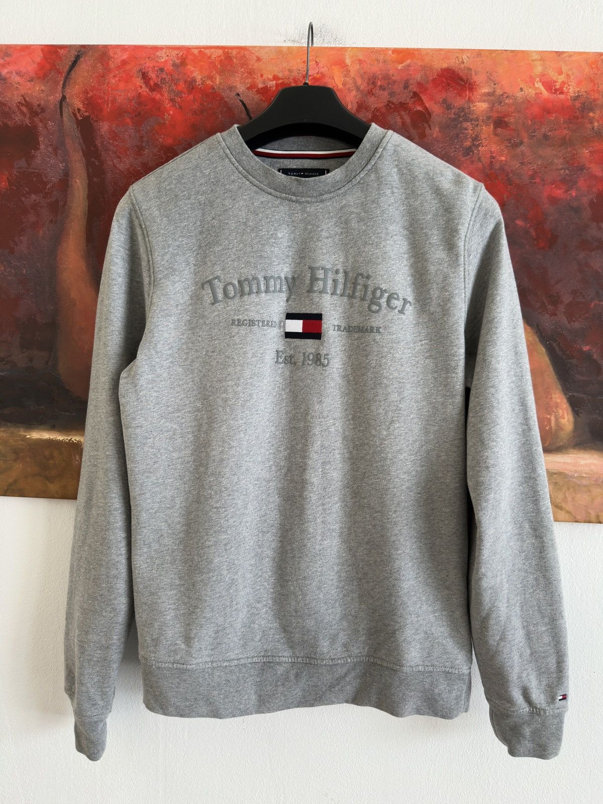 Tommy Hilfiger Tommy Hilfiger Gray Cotton Sweatshirt Size M Size US M / EU 48-50 / 2 - 1 Thumbnail