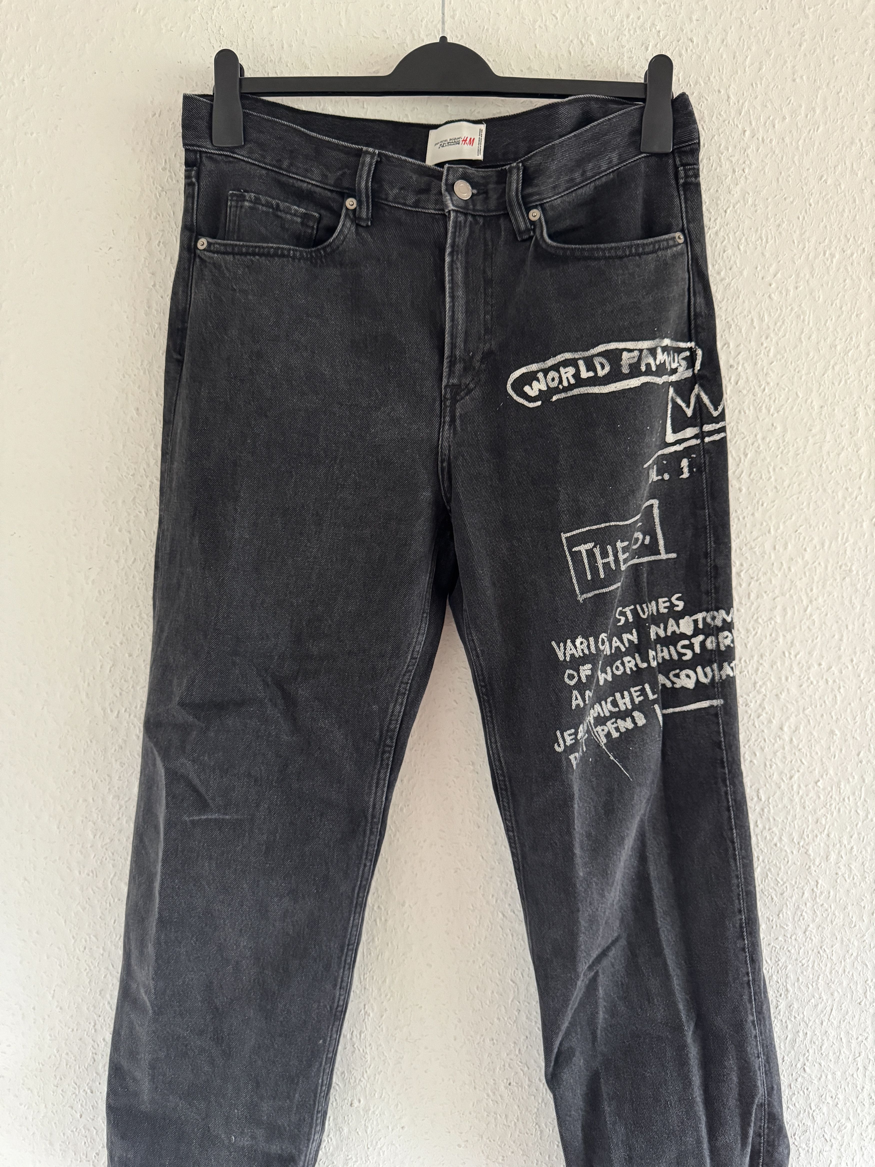 H&M × Jean-Michel Basquiat × Who Decides War Baggy Fit Denim Jeans Size US 32 / EU 48 - 3 Thumbnail