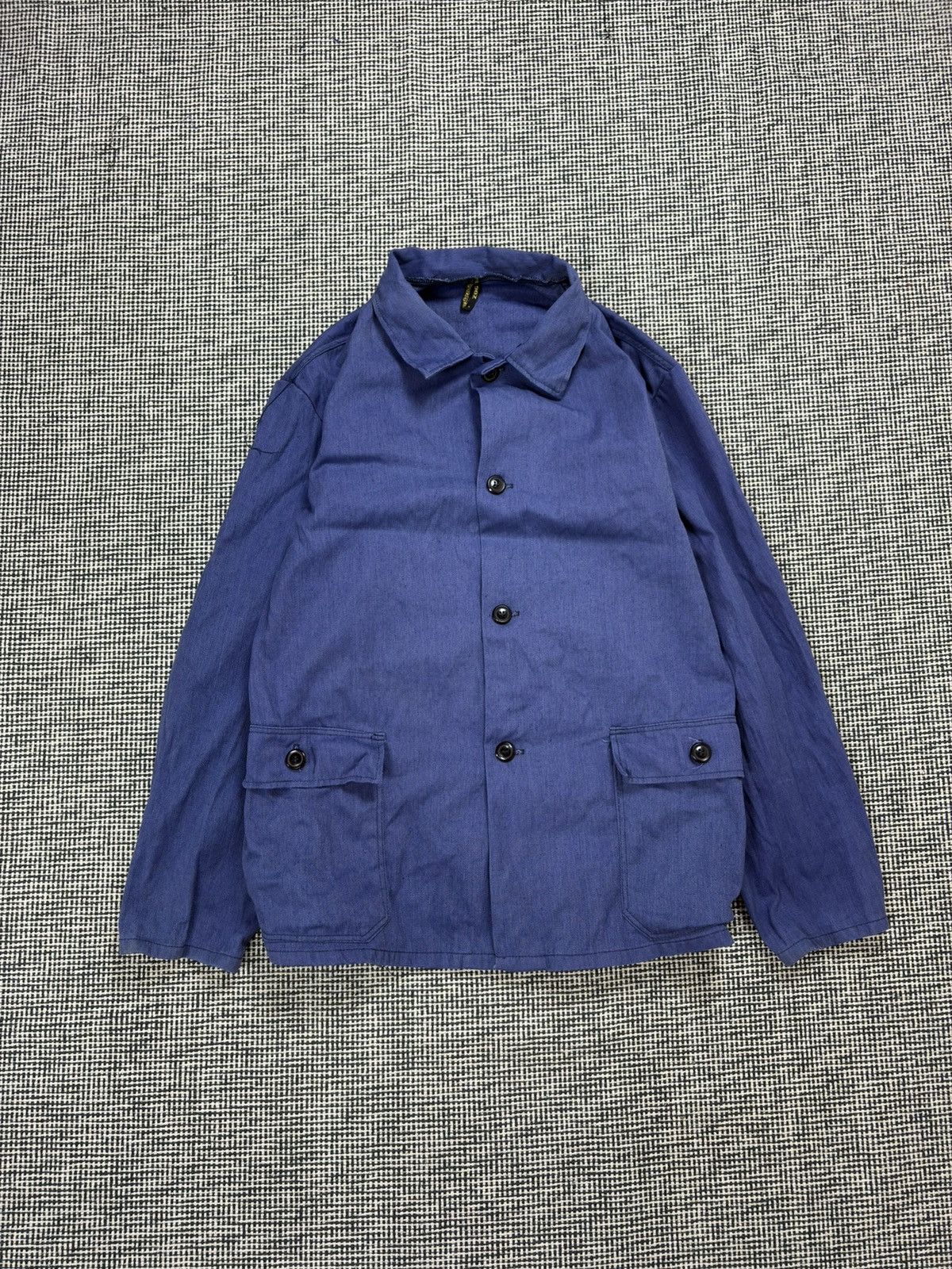 Vintage 60s Polish chore coat utility worker jacket vintage faded Size US M / EU 48-50 / 2 - 1 Thumbnail