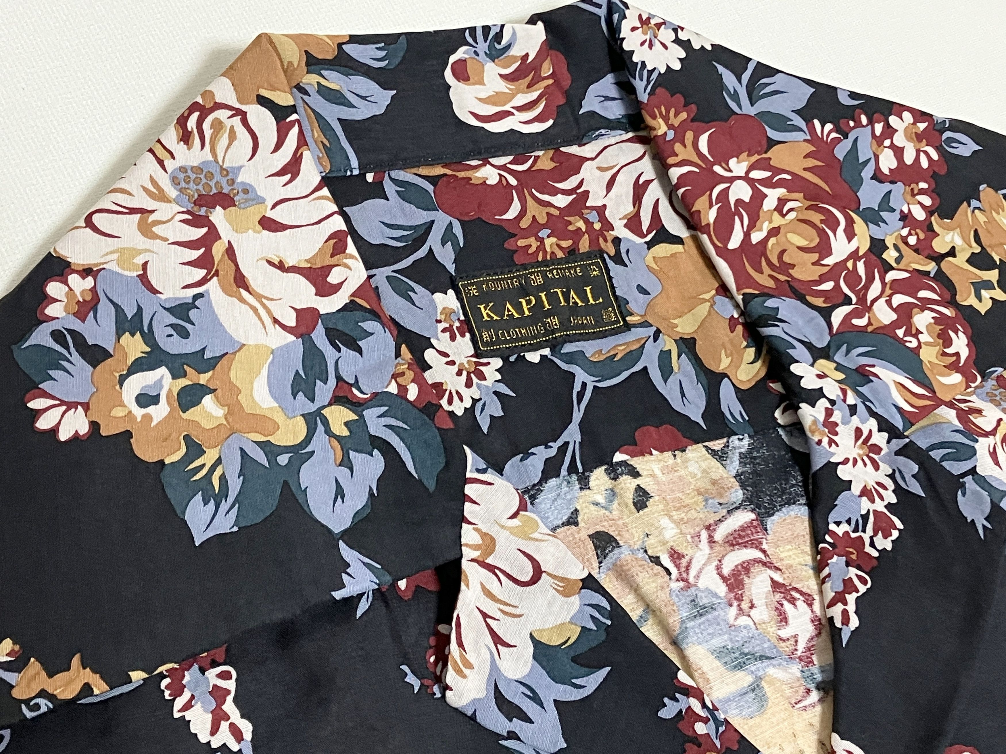 Kapital KAPITAL Silk rayon champetre Maria Mary aloha shirt black Size US L / EU 52-54 / 3 - 4 Thumbnail