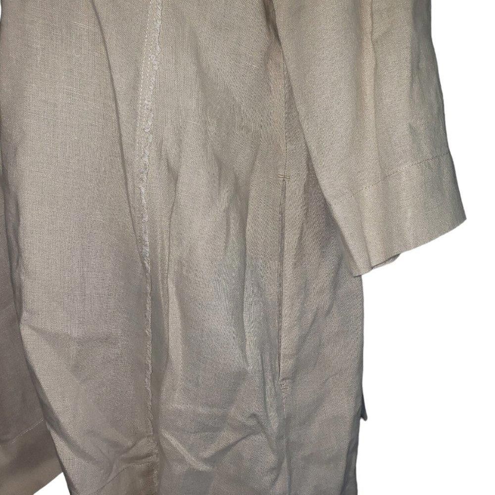 Designer CT399 Saint Tropez West Tan 100% Linen Ladies Jacket XL Size XL / US 12-14 / IT 48-50 - 6 Thumbnail
