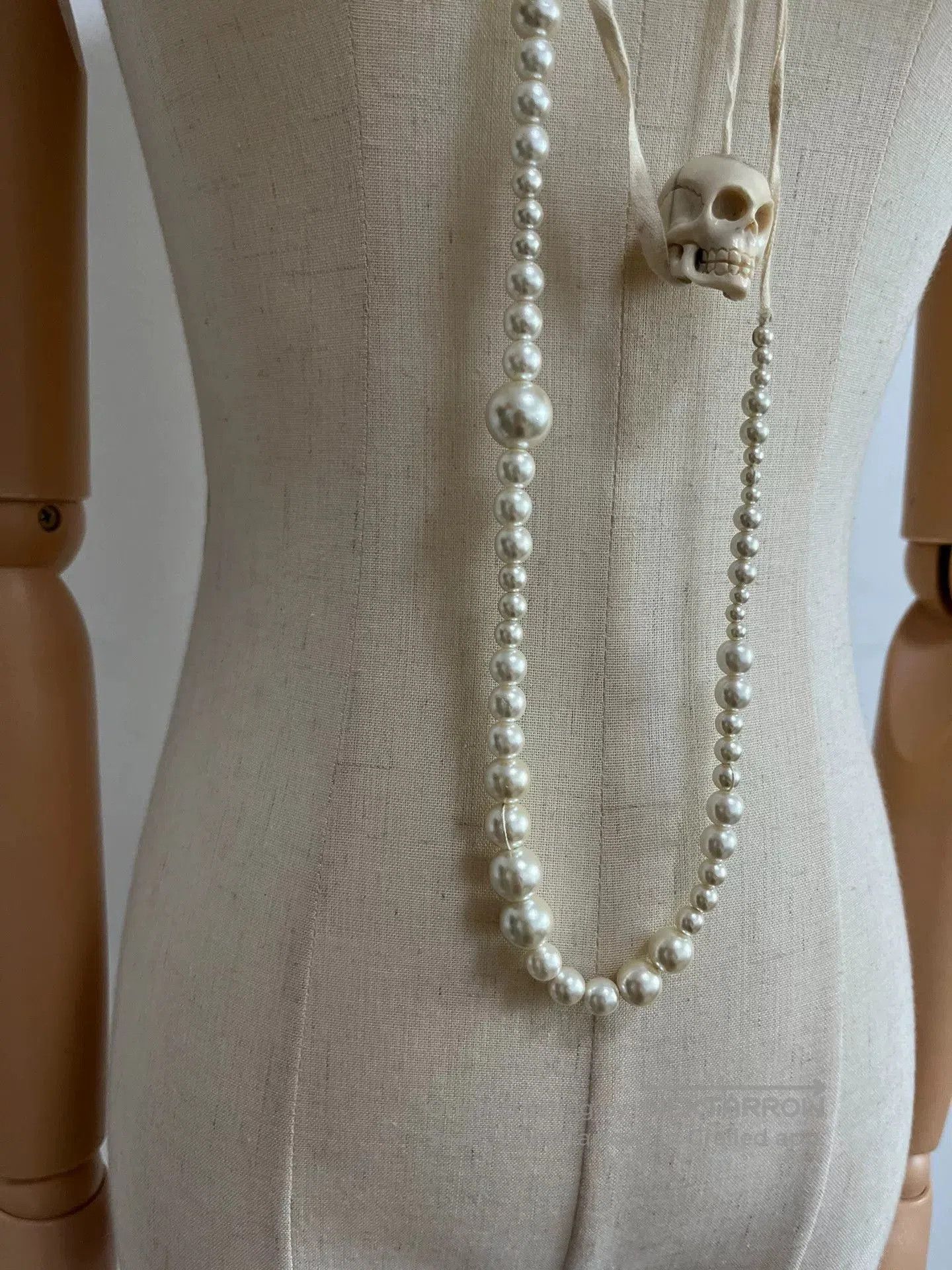 Ann Demeulemeester Ann Demeulemeester Skull Pearl Necklace. Size ONE SIZE - 3 Thumbnail