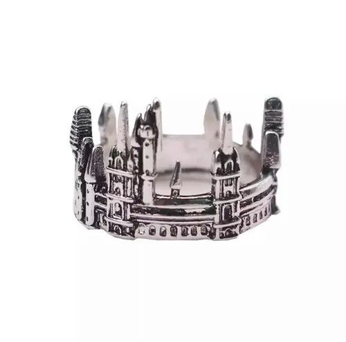 Jewelry City Castle Ring Modern Architecture Goth Jewelry Chrome Size ONE SIZE - 3 Thumbnail